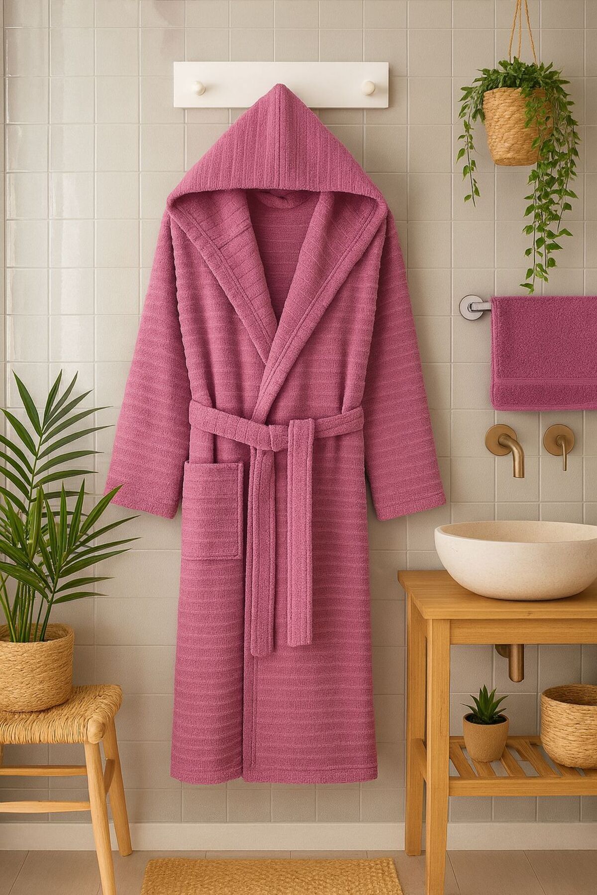 SLOBODA KAPŞONLU BORNOZ