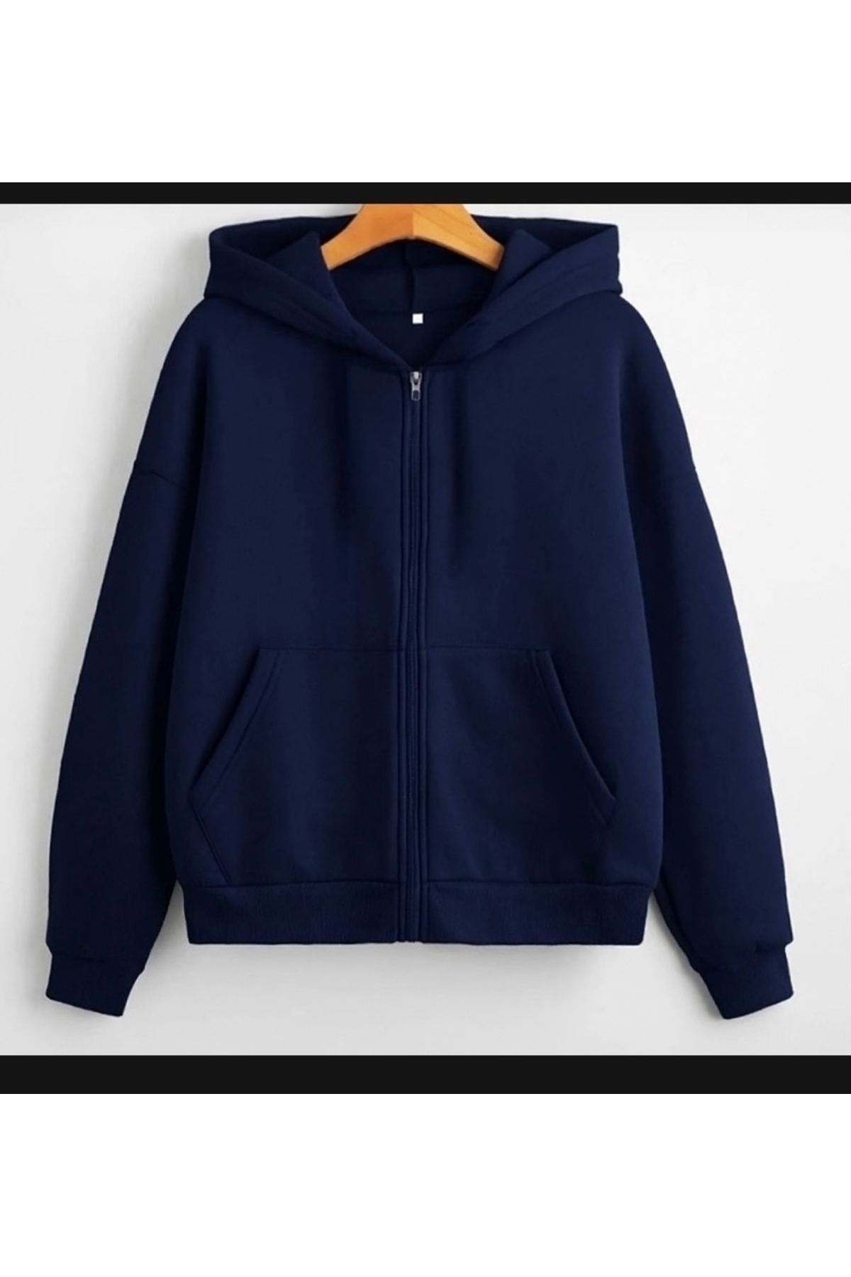 BYMEER  2’Li Fermuarlı Hırka Sweatshirt Siyah Lacivert - Görsel 4