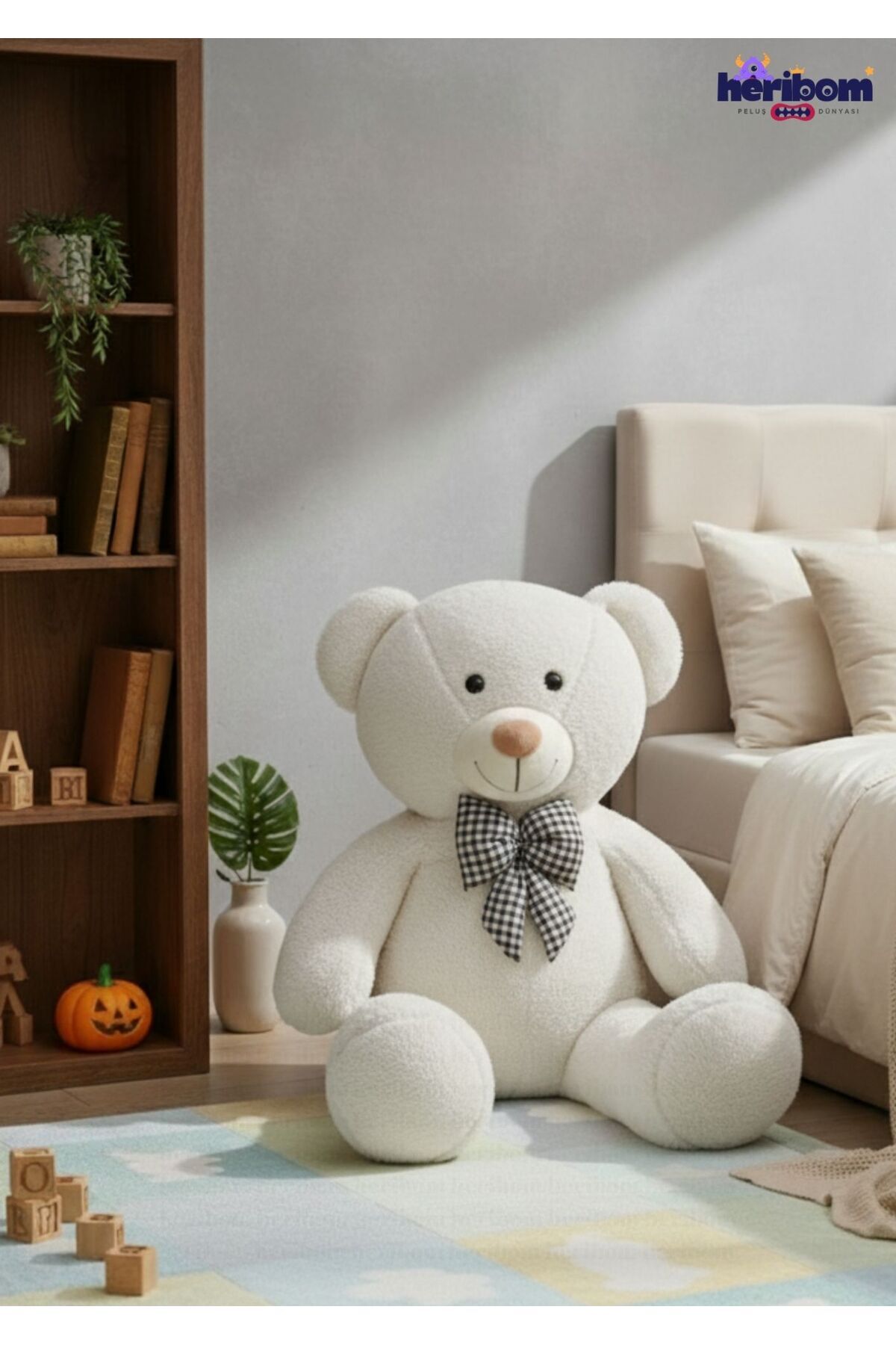 Heribom 100 Cm Peluş Ayı Büyük Boy - Sevgili Hediye- Doğum Günü Hediyesi fotoğrafı 3 (önizleme)