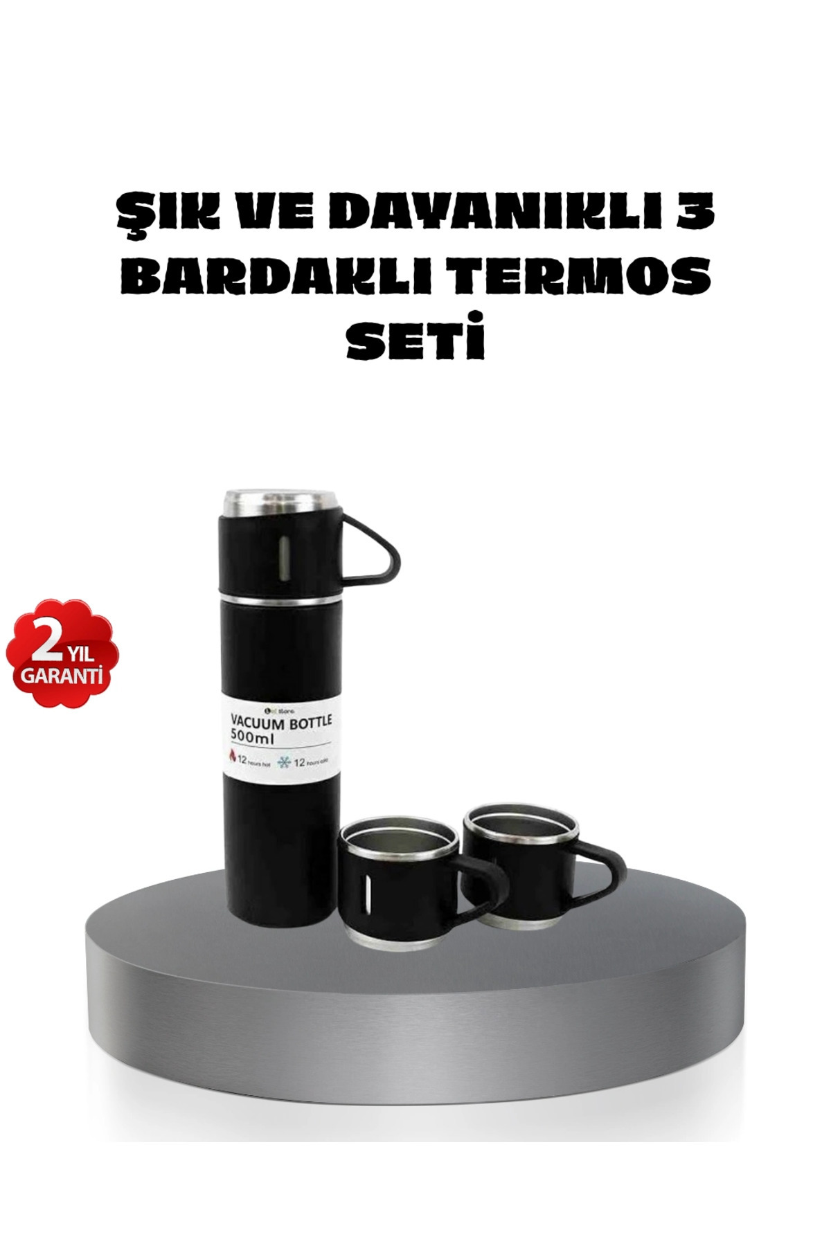 CannStore 500 ml Paslanmaz Çelik Termos Seti - Sızdırmaz, Vakumlu, Isı Koruma Özellikli, Taşınabilir Termos