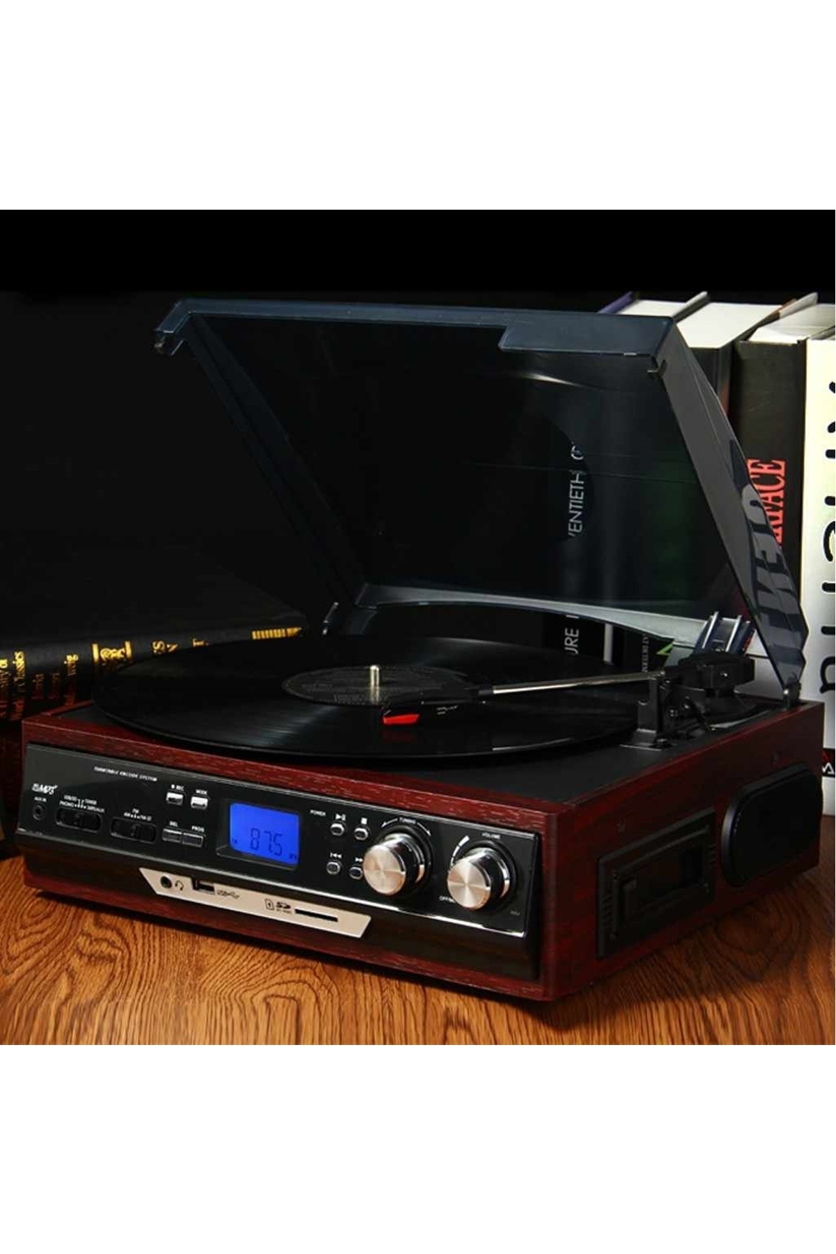 Sezy KN17 Ahşap Pikap Radyo, Kaset, Usb, Sd, Bluetooth Retro