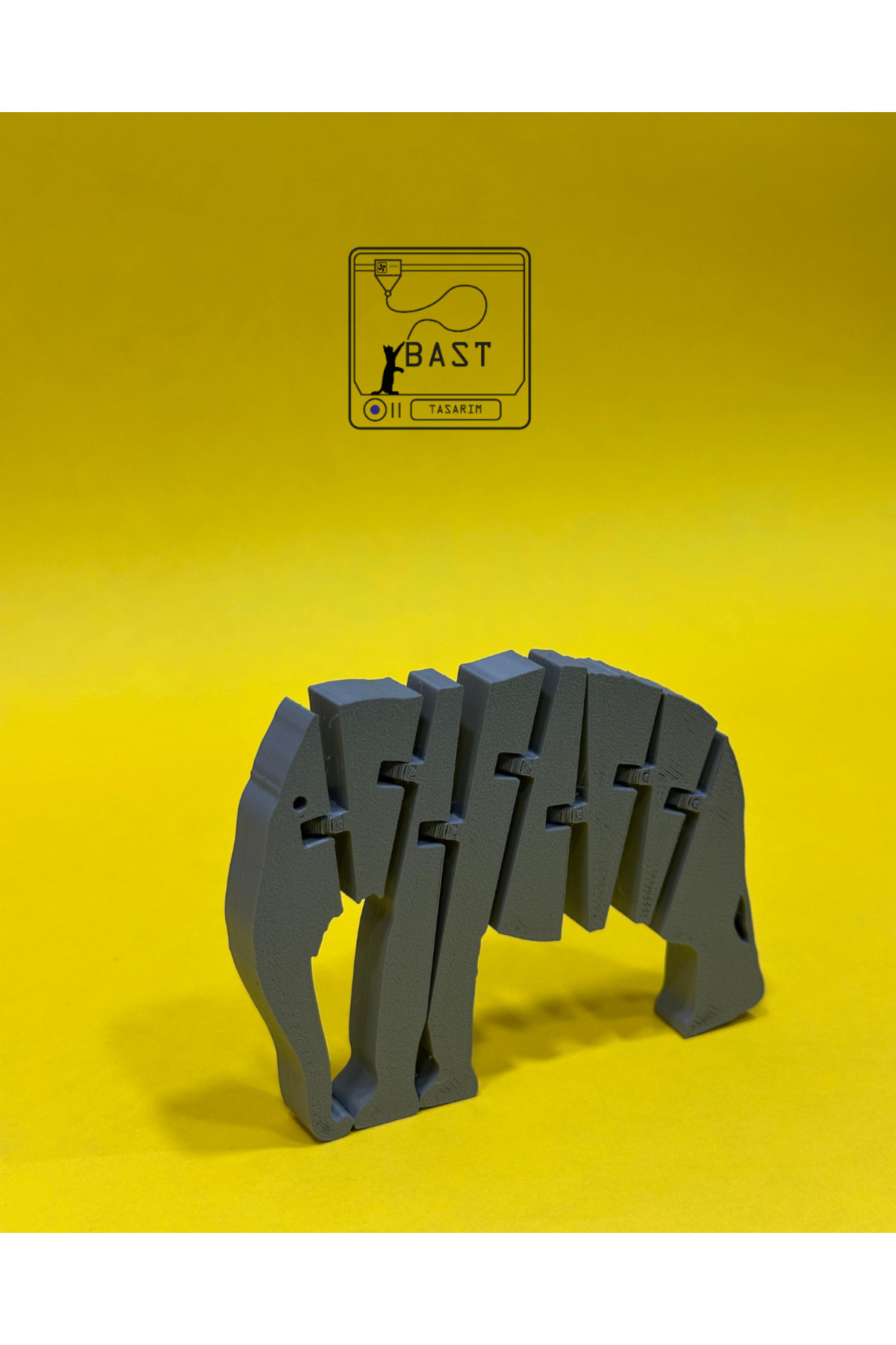 can mats Bast Tasarım 3D Yazıcı Hareketli Eklemli Fil Oyuncak Figür