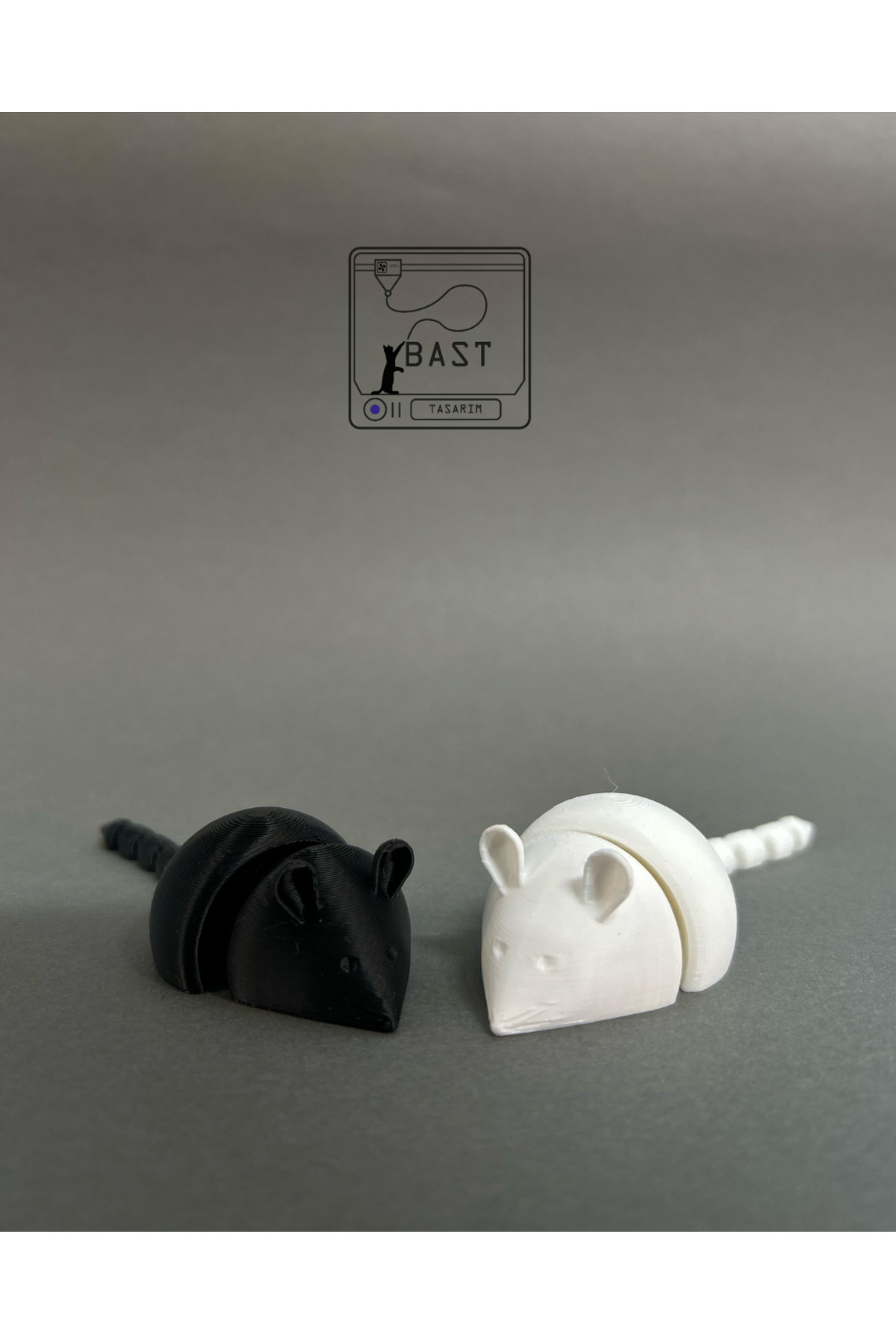 can mats Bast Tasarım 3D Yazıcı Hareketli Eklemli Fare Oyuncak Figür