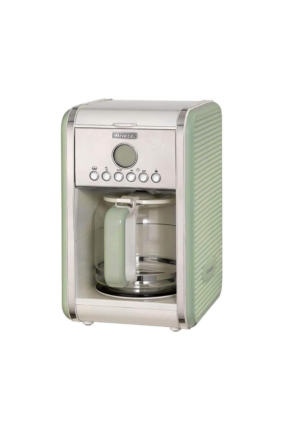 Hepta Collection Ariete Vintage Filtre Kahve Makinesi Yeşil 1342/04-2 Lt Temperli Cam Sürahi, 12 Fincan Kapasite, 960