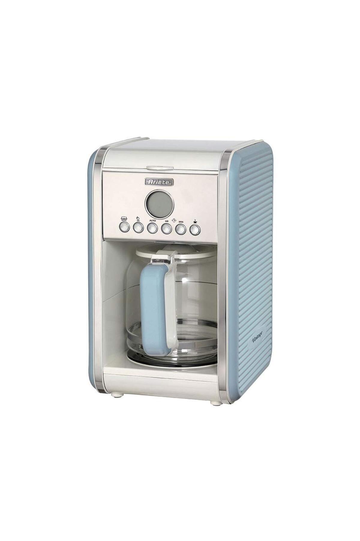 Shop a Way Ariete Vintage Filtre Kahve Makinesi Mavi 1342/05-2 Litre Temperli Cam Sürahi, 12 Fincan Kapasite, 9