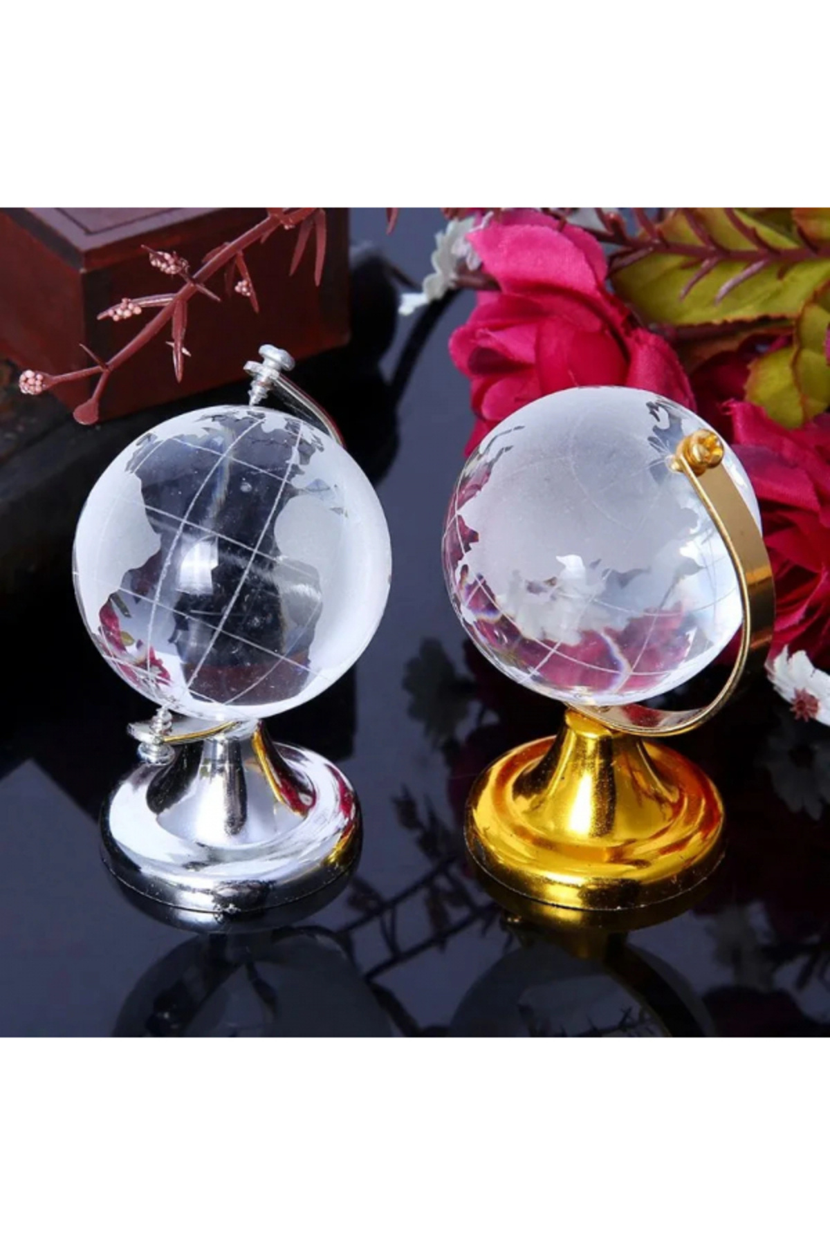 SELFBUYSELL Kristal Küçük Boy Cam Dünya Küresi
