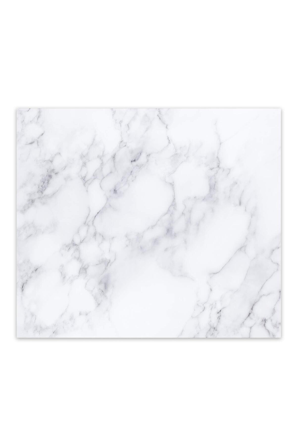 Hepta Collection Decorita 10011509221 Klasik Mermer Görünümlü Cam Ocak Arkası Koruyucusu, 40cm x 60cm