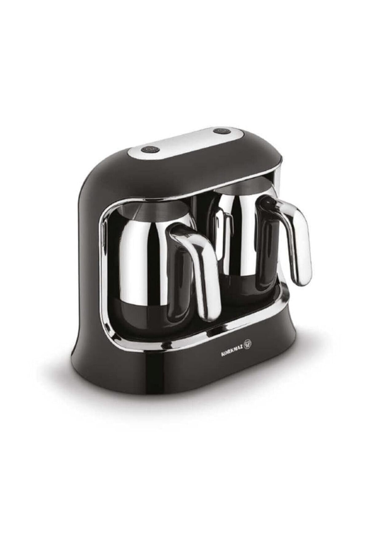 Hepta Collection Korkmaz Kahvekolik Twin Siyah/Krom Otomatik Kahve Makinesi