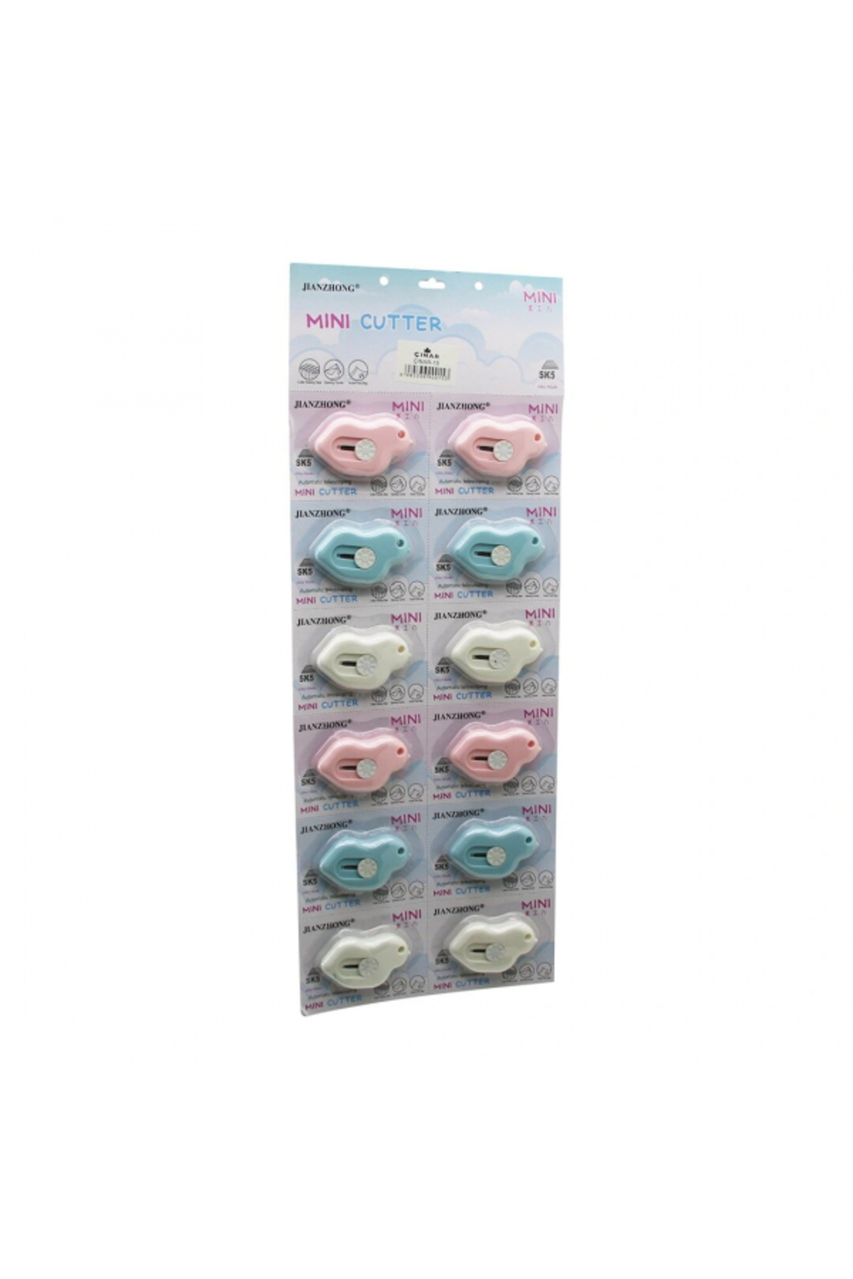 SELFBUYSELL 12 ADET PENGUEN MİNİ CEP - ÇANTA FALÇATA - MAKET BIÇAK (5324)