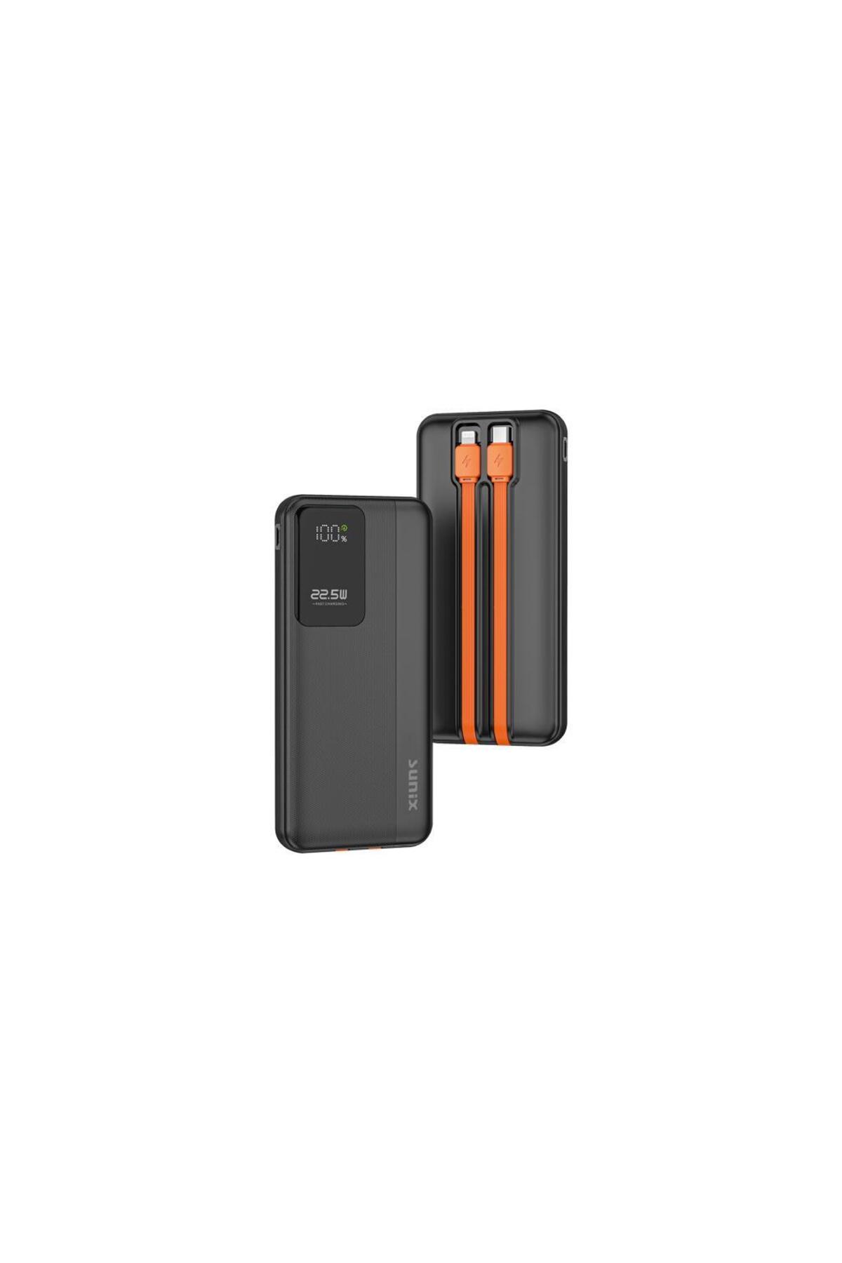 Sunix 10.000 Mah 22.5W Süper Hızlı Kendinden Kablolu Powerbank