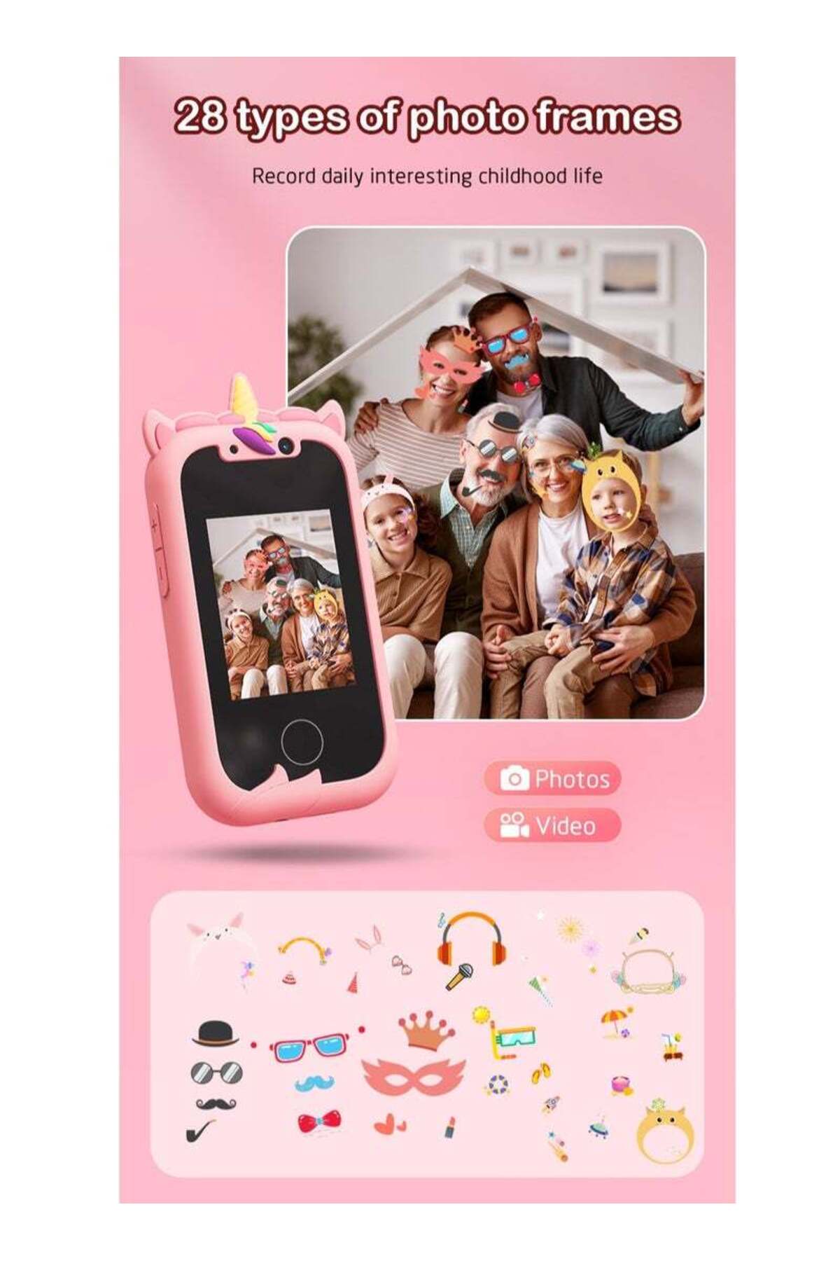 اسمارتفون اسباببازی کودکان با بازیهای آموزشی تکشاخ و کارت حافظه SD ۸ گیگابایتی