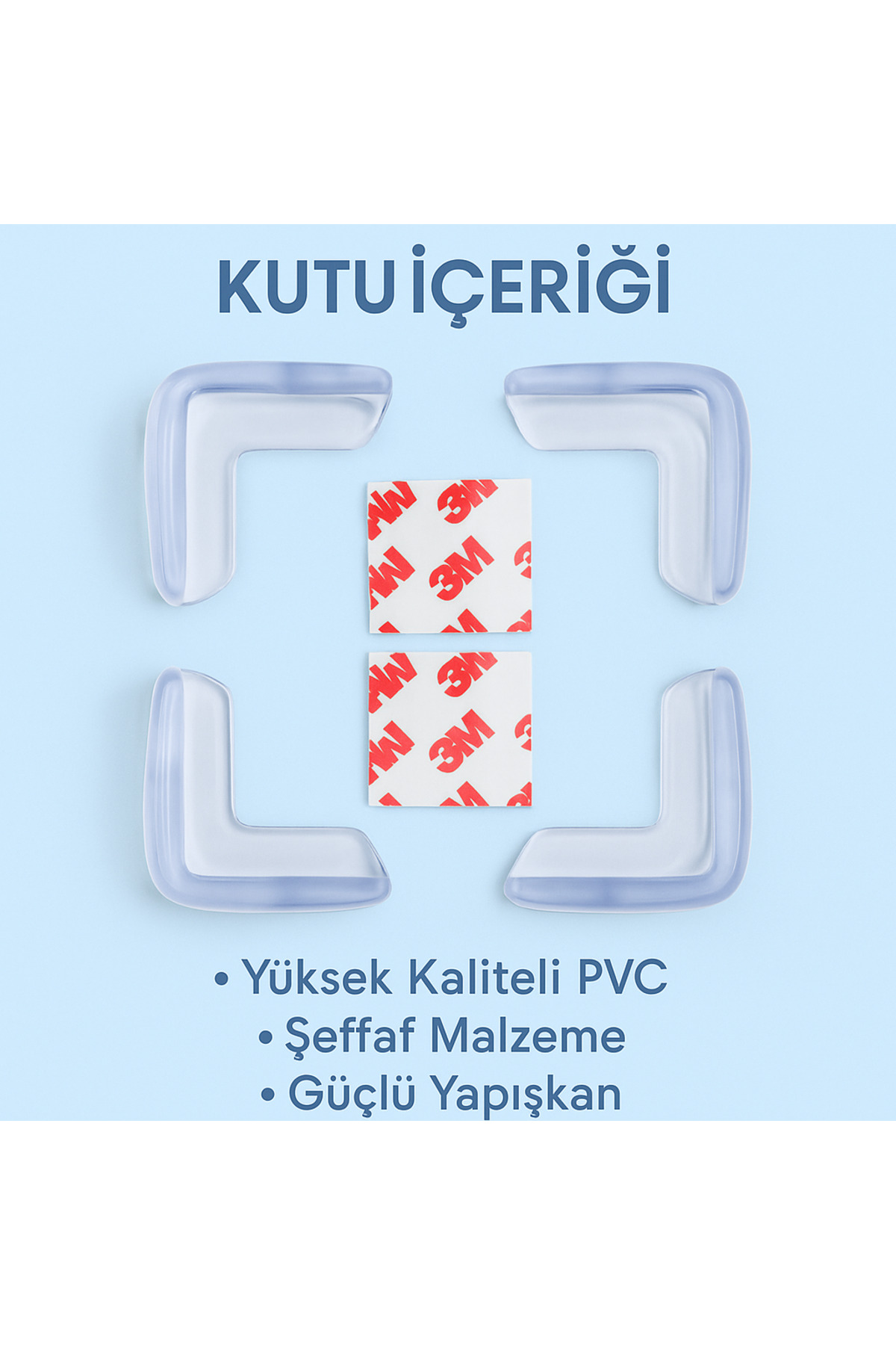 DİYA3 4 lü Şeffaf Yapışkanlı Çocuk Kenar Köşe Koruma Kenar ve Köşe Koruyucu fotoğrafı 4 (önizleme)