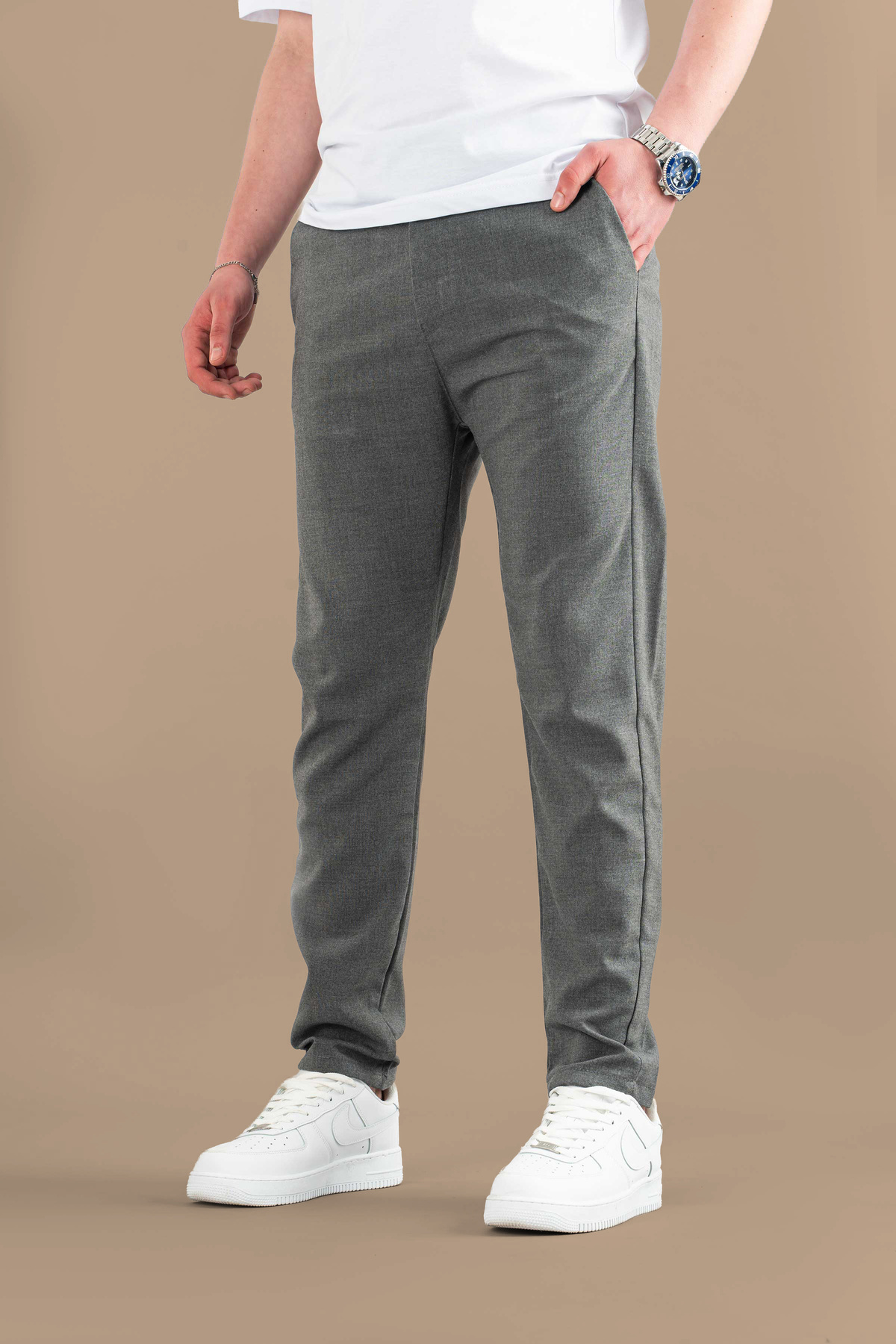 Erkek Slim Fit Bilek Boy Kumaş Pantolon