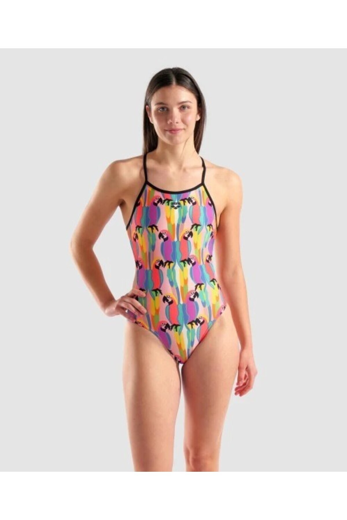 ARENA WOMEN'S TROPICAL DELIGHT SWIMSUIT TIE BACK