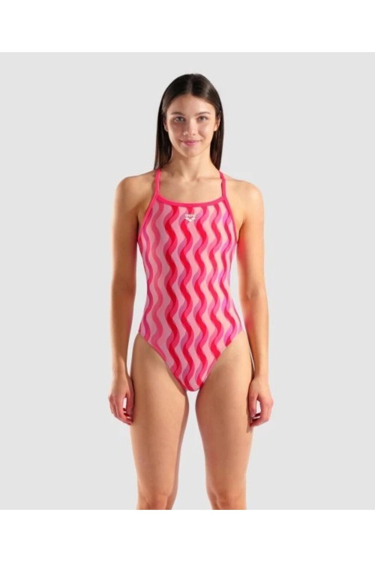 ARENA WOMEN'S RIPPLE PRINT SWIMSUIT CHALLENGE BACK