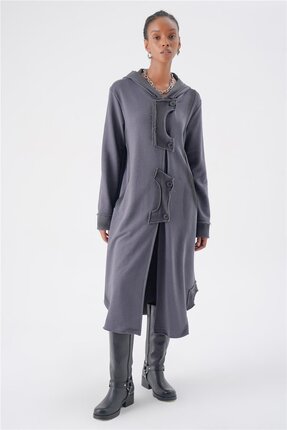 Punk Queen ASİMETRİK DÜĞMELİ HIRKA