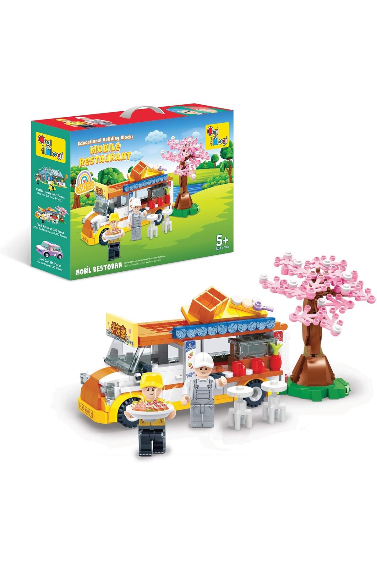 بلوک‌های آموزشی – مجموعه بازی رستوران سیار (۳۱۰ قطعه)