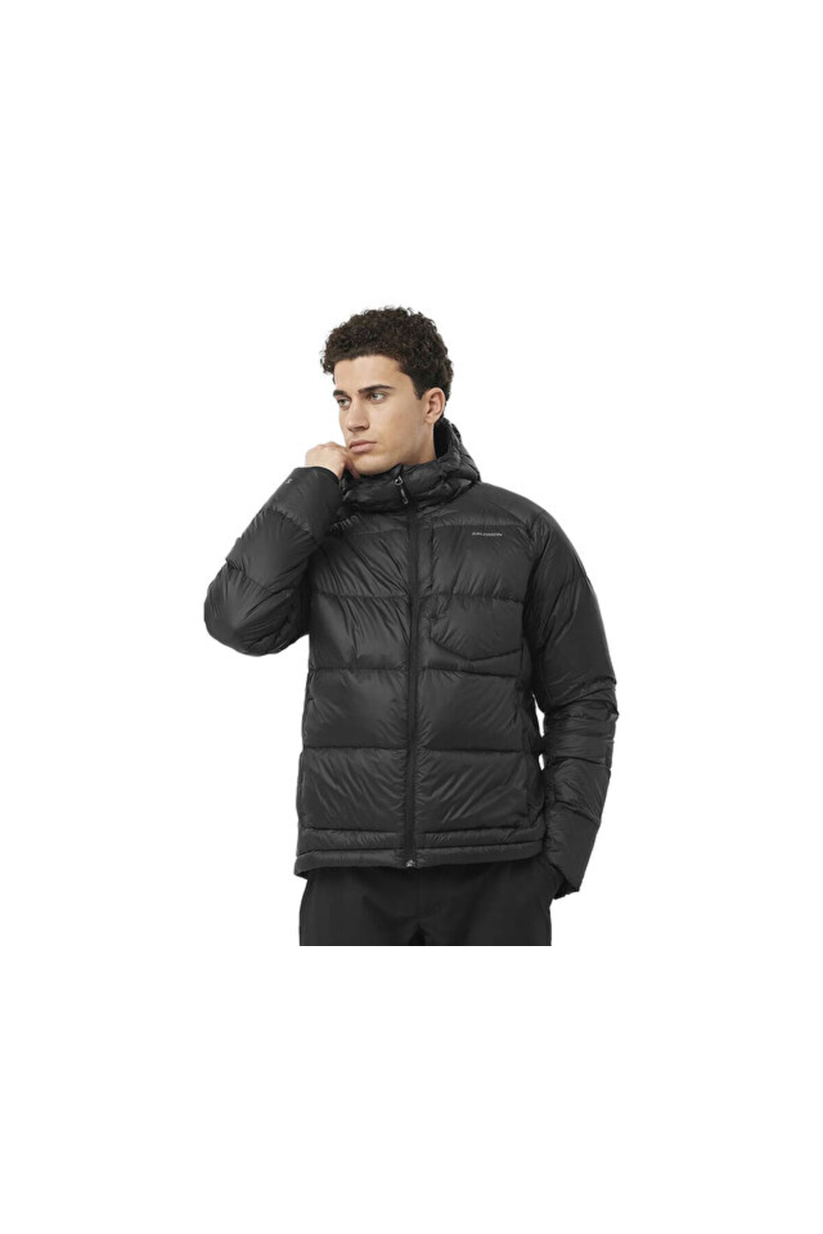 کاپشن مردانه Outline مدل Down Hooded Jkt M LC2361000 مشکی سالومون کاپشن اسپرت Salomon