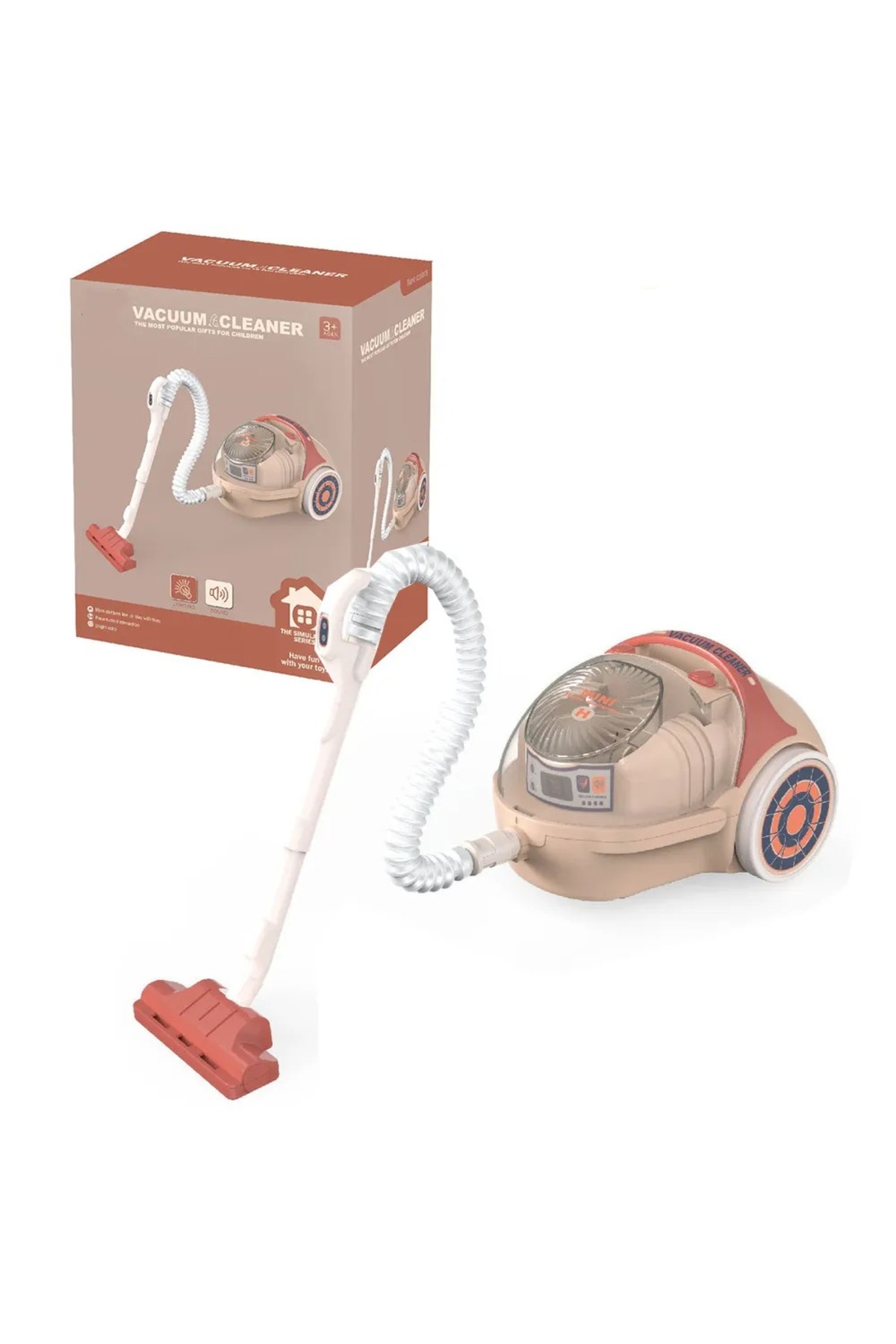 مكنسة كهربائية للأطفال مع ضوء وصوت – لعبة منزلية ت...