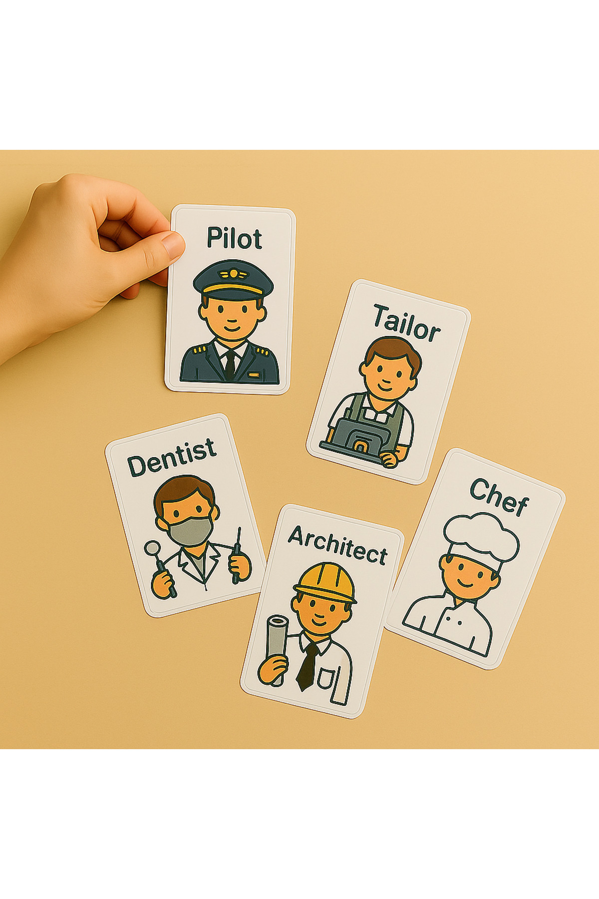 lnly Guess The Job Montessori Meslek Kartları | 16 Adet Arkalı-Önlü Zeka Geliştirici Flashcard fotoğrafı 2 (önizleme)