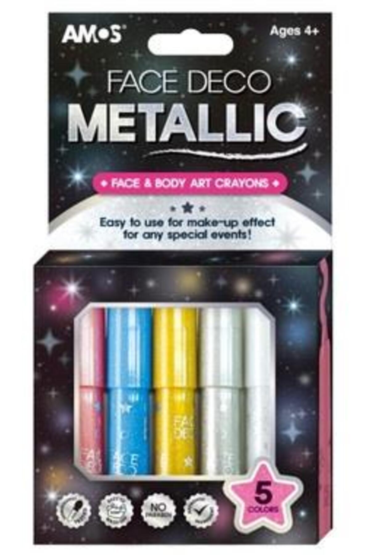Amos Yüz Boyası Metalik 5'lı Blister