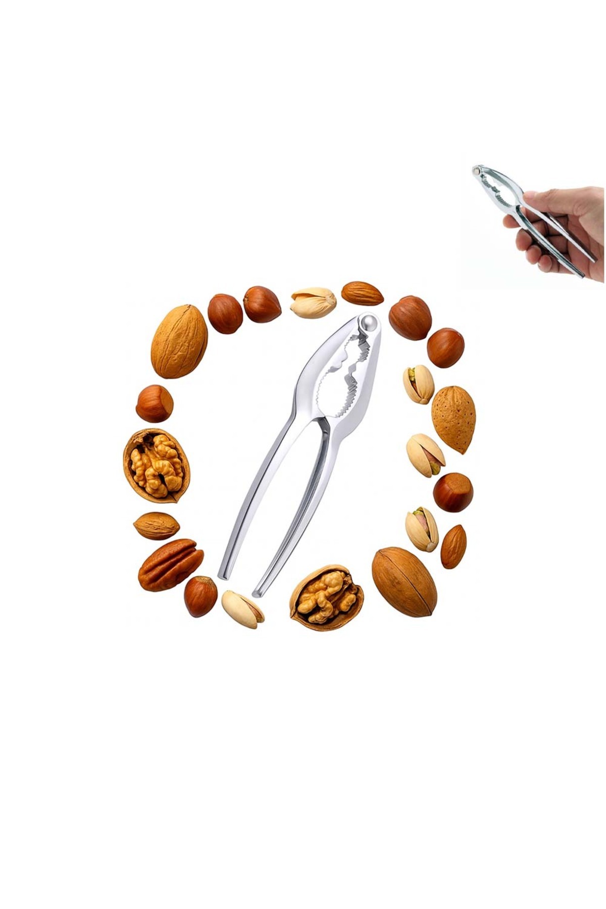 Paras Ticaret Fındık ve Ceviz Kıracağı Pense Model Metal Küçük Kıracak Kabuklu Yemiş vb. Kıracağı (14,9cm x 3,6cm)