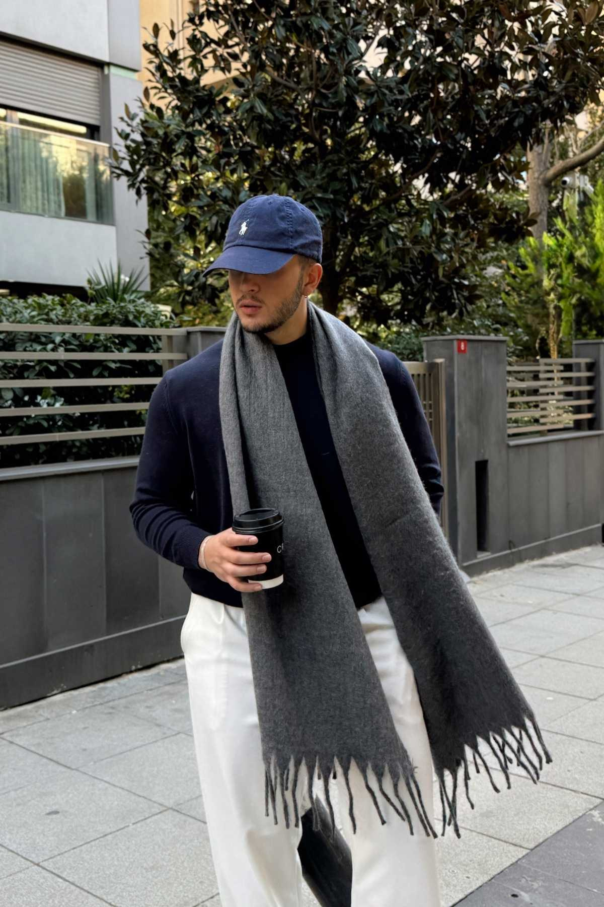 Livio Ferri  Ormos Sıcak Tutan Soft Touch Erkek Kaşkol Atkı - Görsel 6