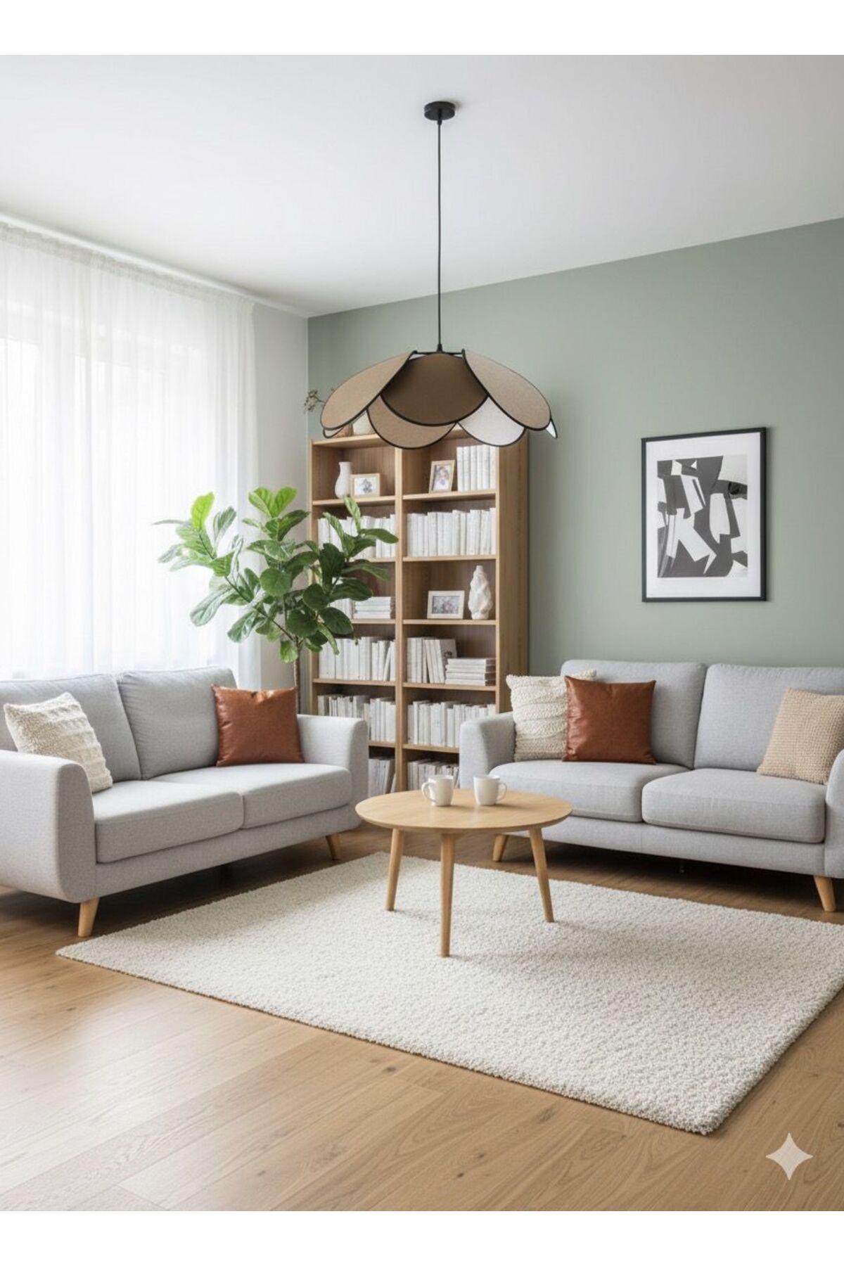 Modern Design Flower Pendant Fabric Boheme Living Room Living Room Kitchen Chandelier