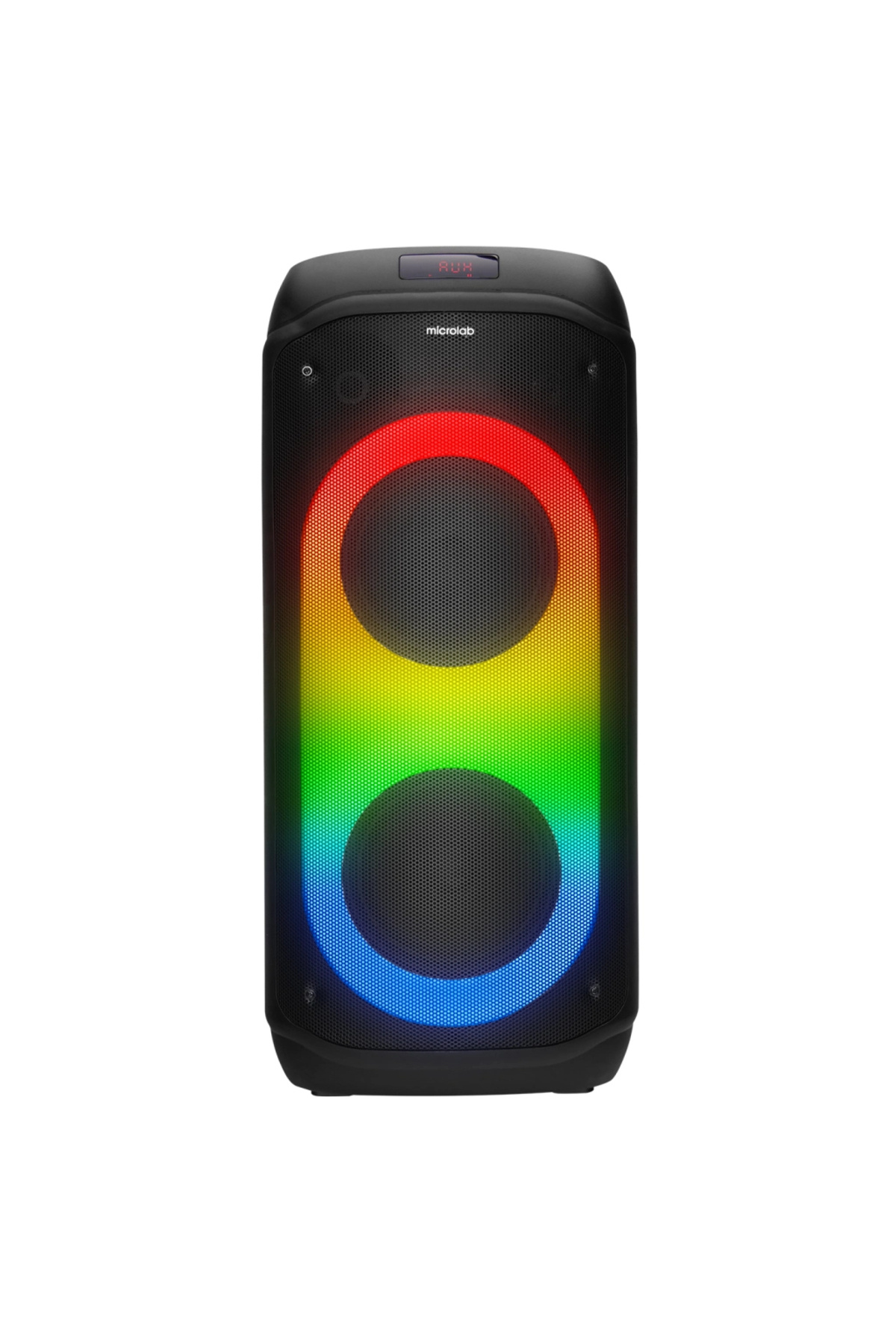 MICROLAB M61, 80w, Taşınabilir, Bt/usb/aux/tf/tws, Rgb Işıklı, 2400mah Batarya, 2adet Vhf Mikrofon,