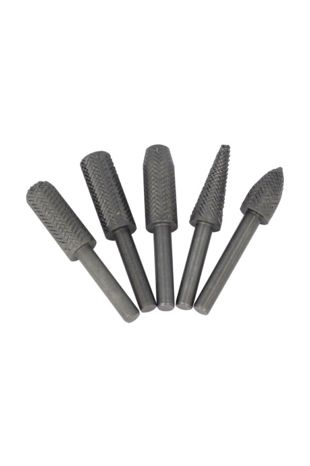Metal Abrasion Rasp 5-Piece Bit Set Fine Thread 6 Mm Shaft Rotary Drill Bit