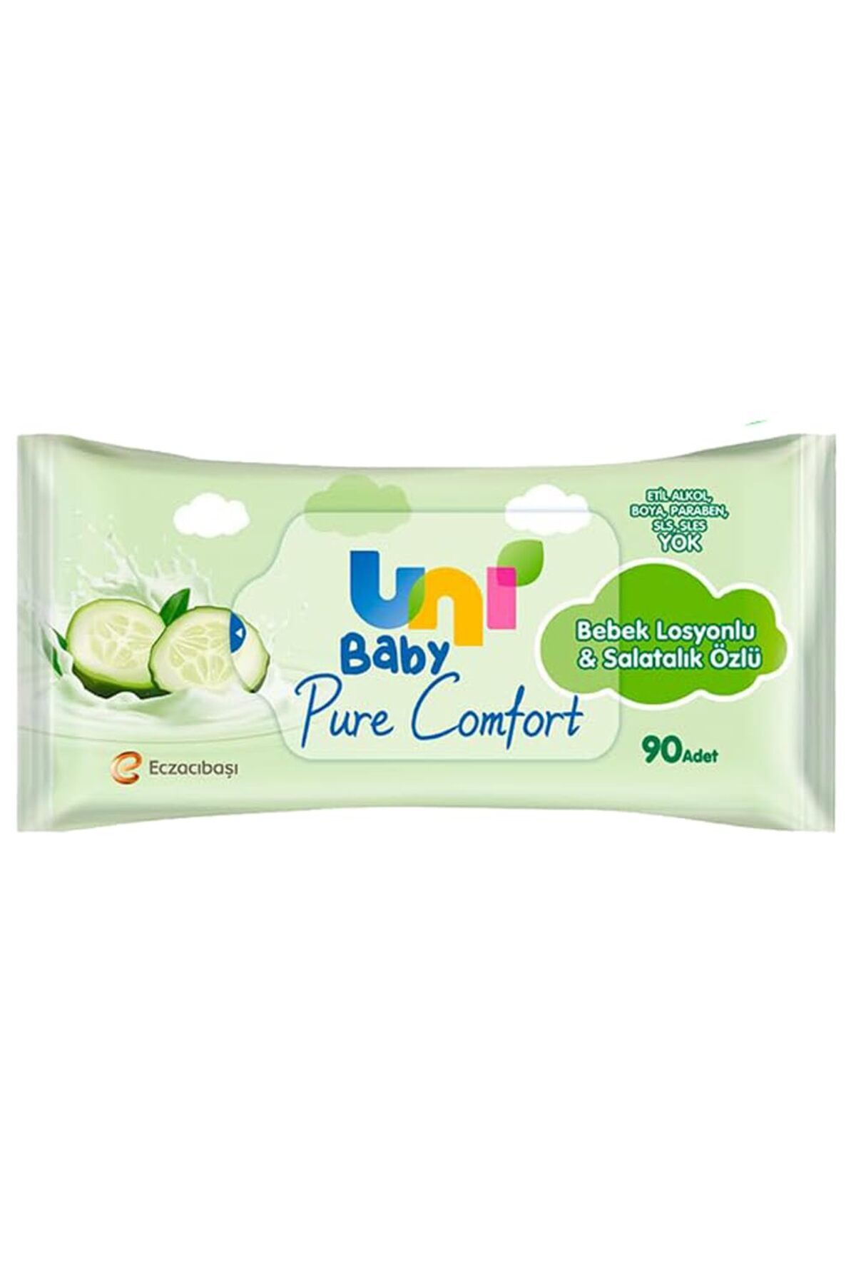 Shop a Way Uni Baby Pure Comfort Bebek Losyonlu ve Salatalık Özlü Islak Mendil 12x90 1080 Yaprak