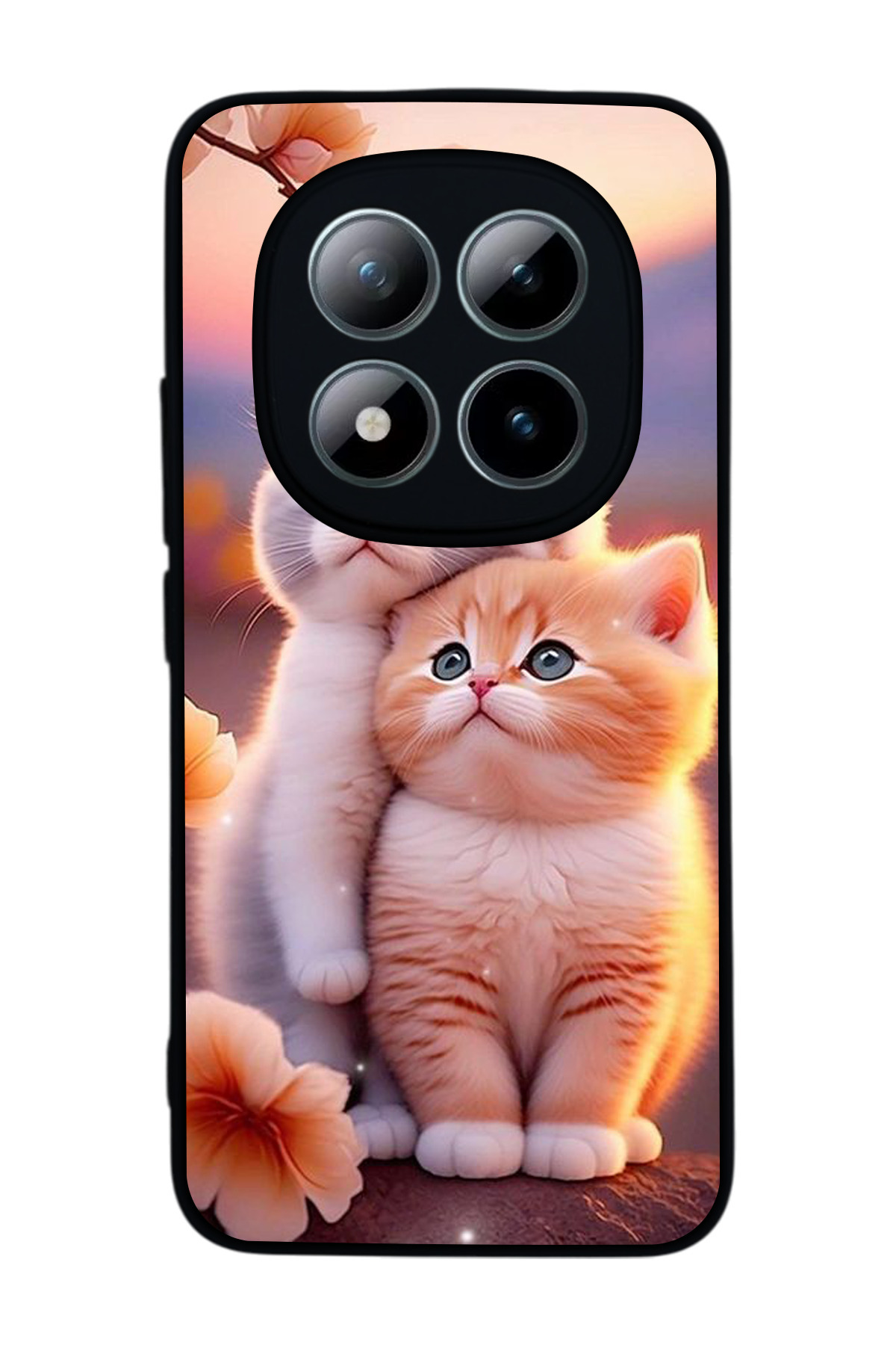 Redmi Note 15 Pro 4G Compatible Printed, Matt Black,Soft Silicone, Protective,Shock Absorbing Cover,Case