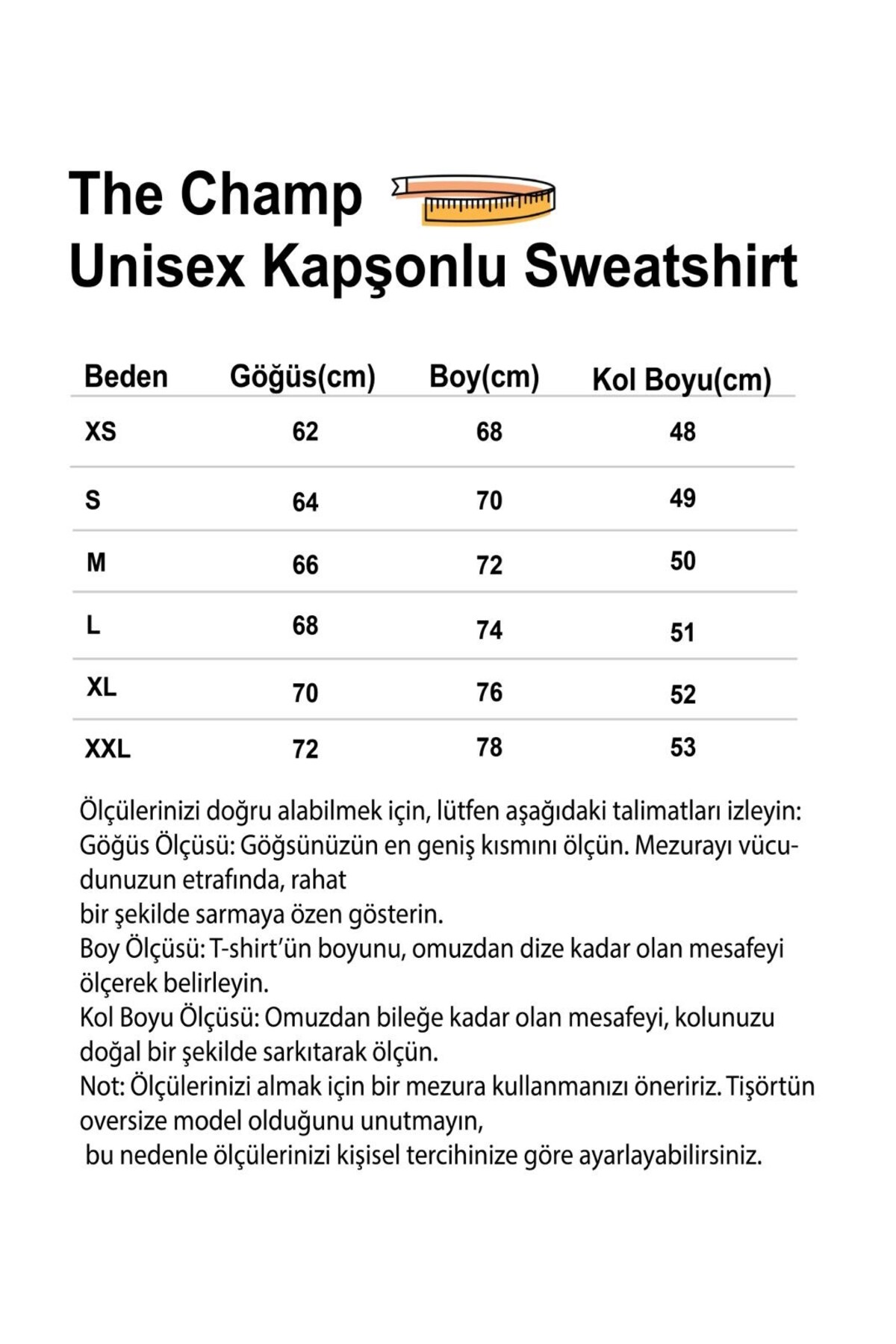 The Champ Clothing  Kadın Oversize Sweatshirt Hoodie CHMP STUDIOS Beyaz – Kapüşonlu, 3 İplik Polar, Kanguru Cepli - Görsel 7