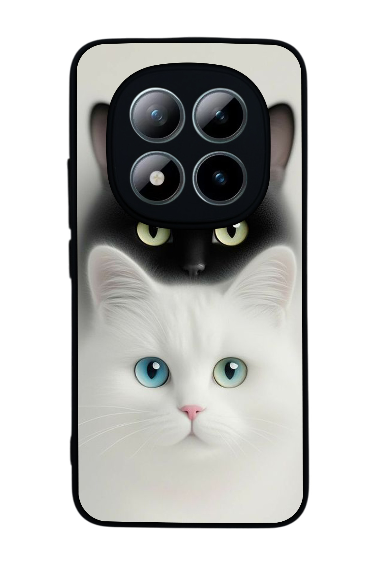 Redmi Note 15 Pro 4G Compatible Printed, Matt Black,Soft Silicone, Protective,Shock Absorbing Cover,Case