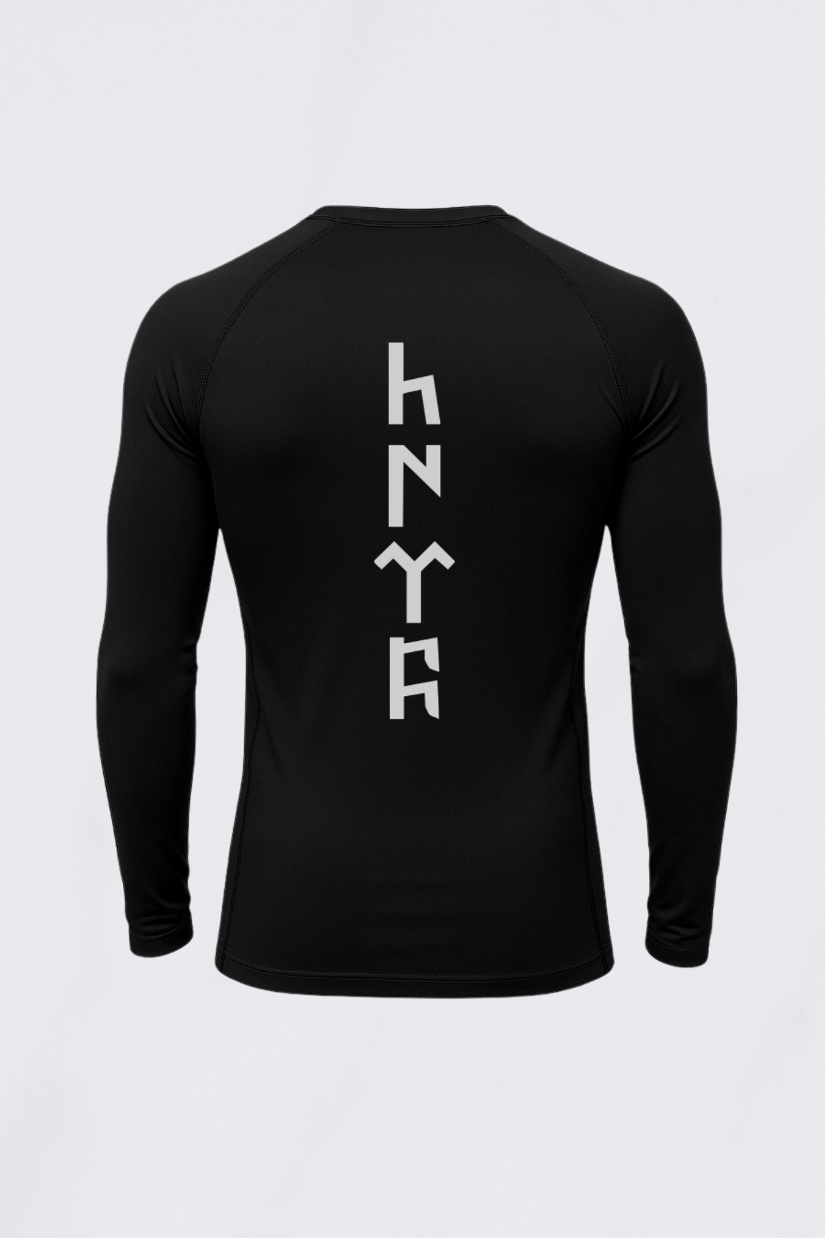 FitVult Göktürkçe Türk Yazılı Sırt Baskılı Uzun Kollu Compression Spor Tshirt Vücuda Yapışan Body İçlik Comp