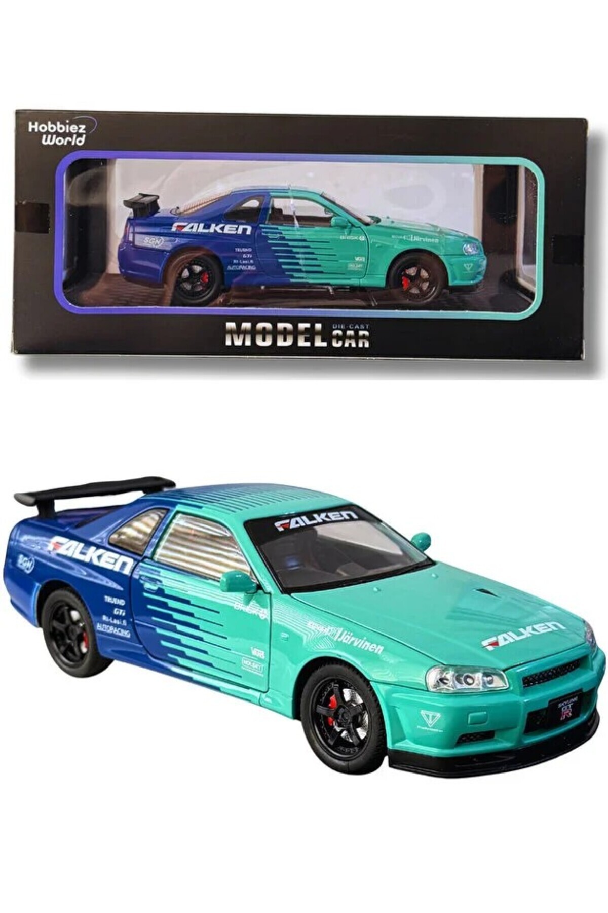 HOBBİEZ WORLD Nissan Skyline GT-R R341:24 Ölçek Premium Die-Cast