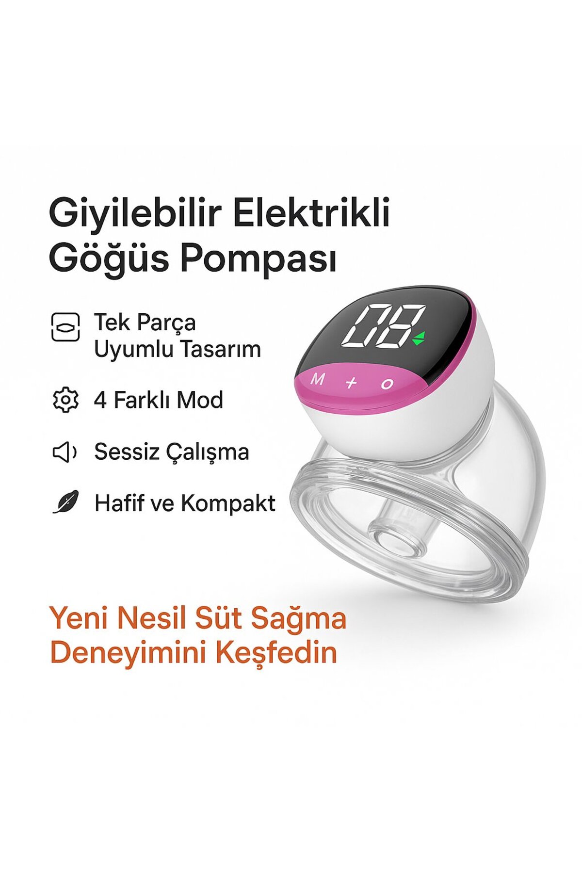 diomand mama MY-373 Giyilebilir Elektrikli Göğüs Pompası fotoğrafı 3 (önizleme)