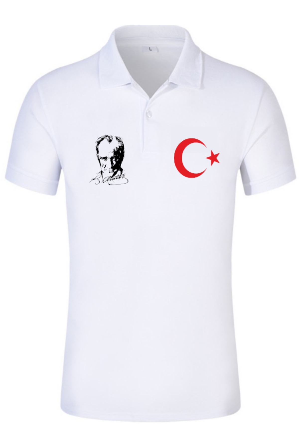 Teknik ATATÜRK AY YILDIZ BASKILI POLO YAKALI TİŞÖRT