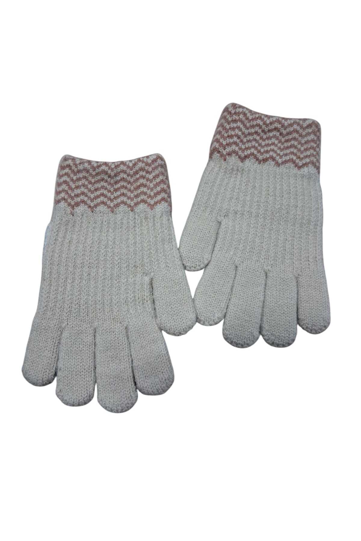 Kitti Kız Çocuk Örme Çiçek Figürlü Eldiven fotoğrafı 2 (önizleme)