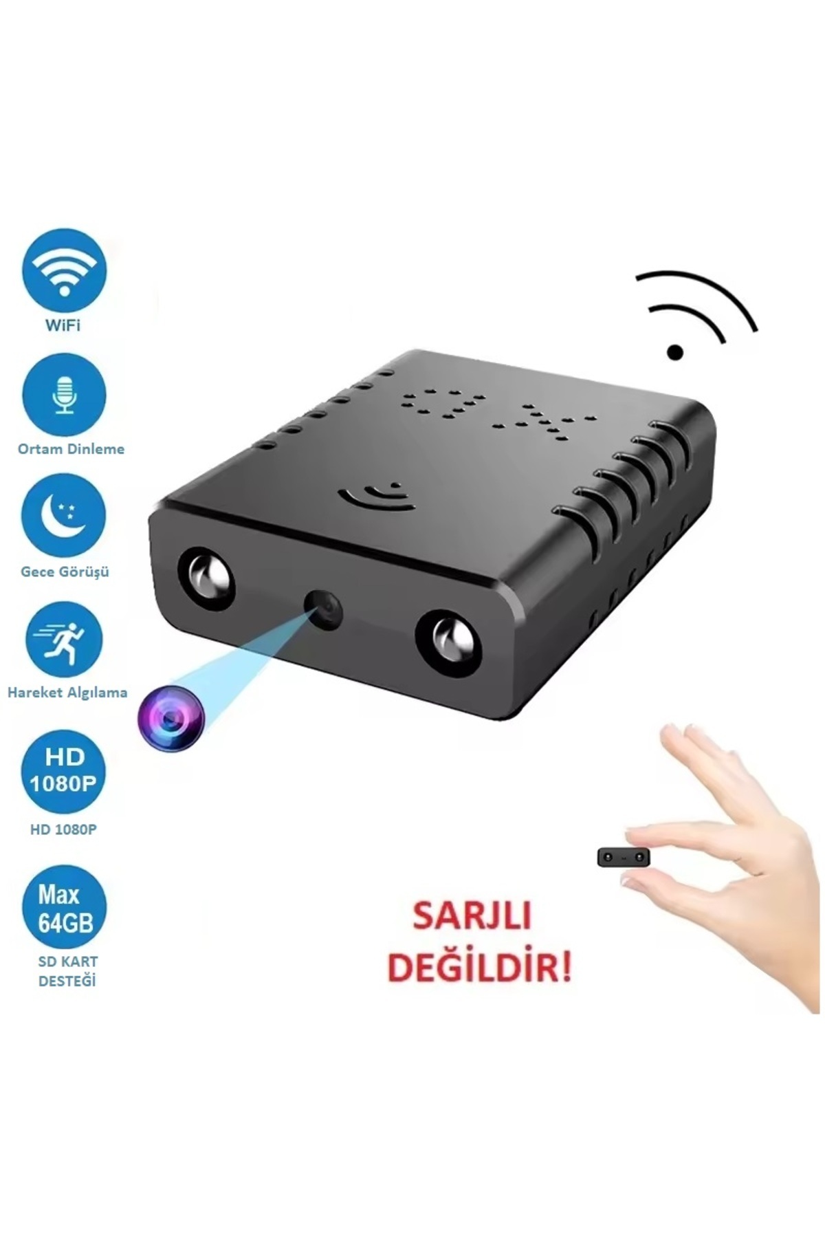 tap10 Mini WiFi Kamera – Gece Görüşü & Hareket Algılama