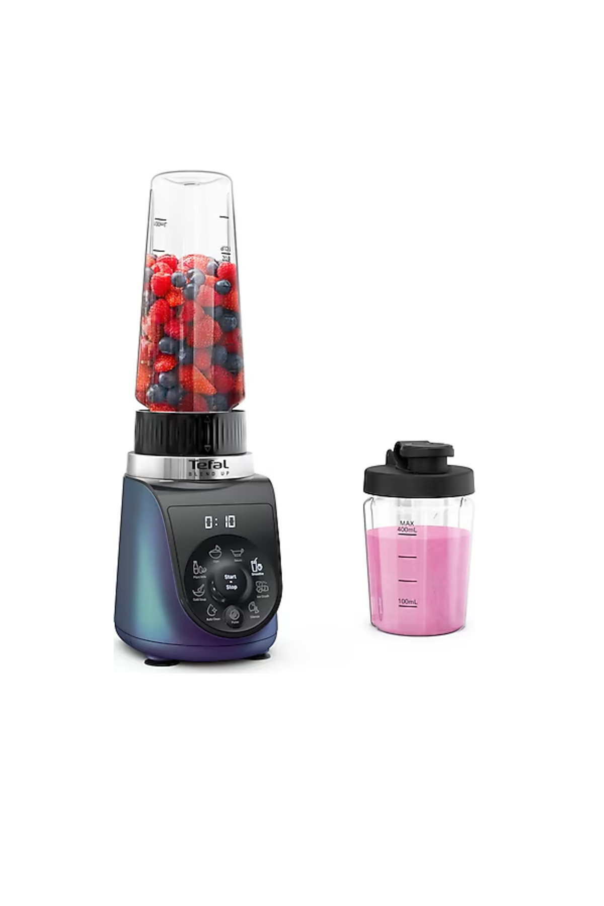 TEFAL Blend Up Kişisel Blender 1000W Kuzey Mavisi + 2 OTG Şişe (0,4L & 0,7L)