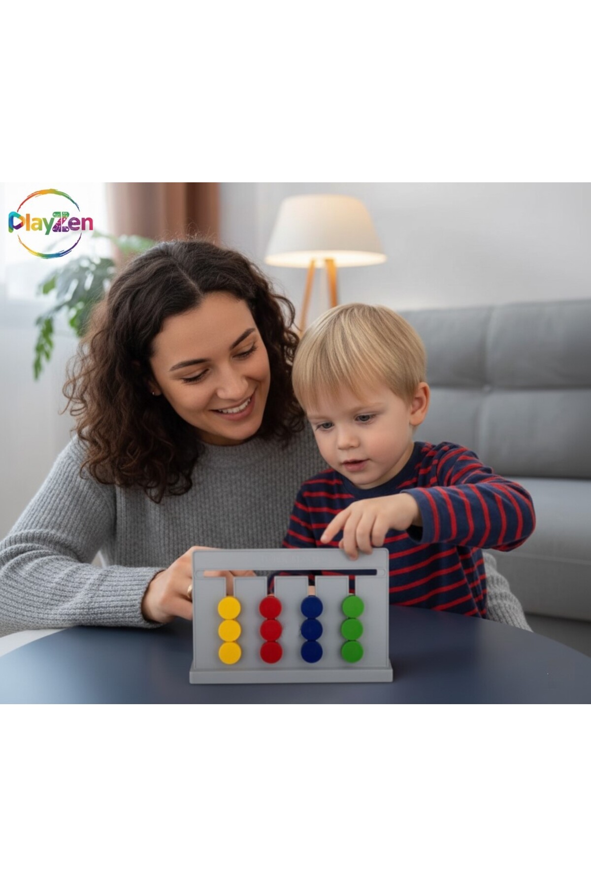 PlayZen Master Abacus Rubik Abaküs Montessori Zeka Oyunu Dijital Oyun Kartları Ile Destekli fotoğrafı 3 (önizleme)