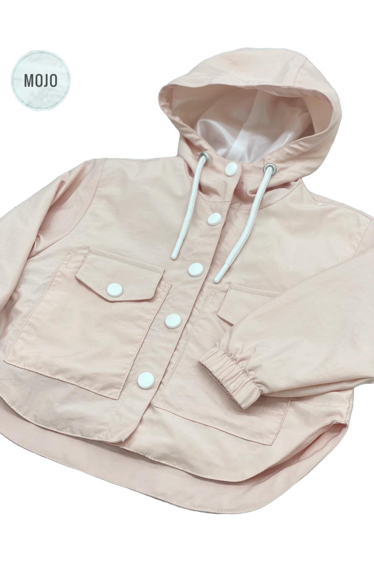 Escabel Kız Bebek 1-5 Yaş Paraşüt Astarlı Kapüşonlu Yağmurluk Pudra fotoğrafı 6 (önizleme)