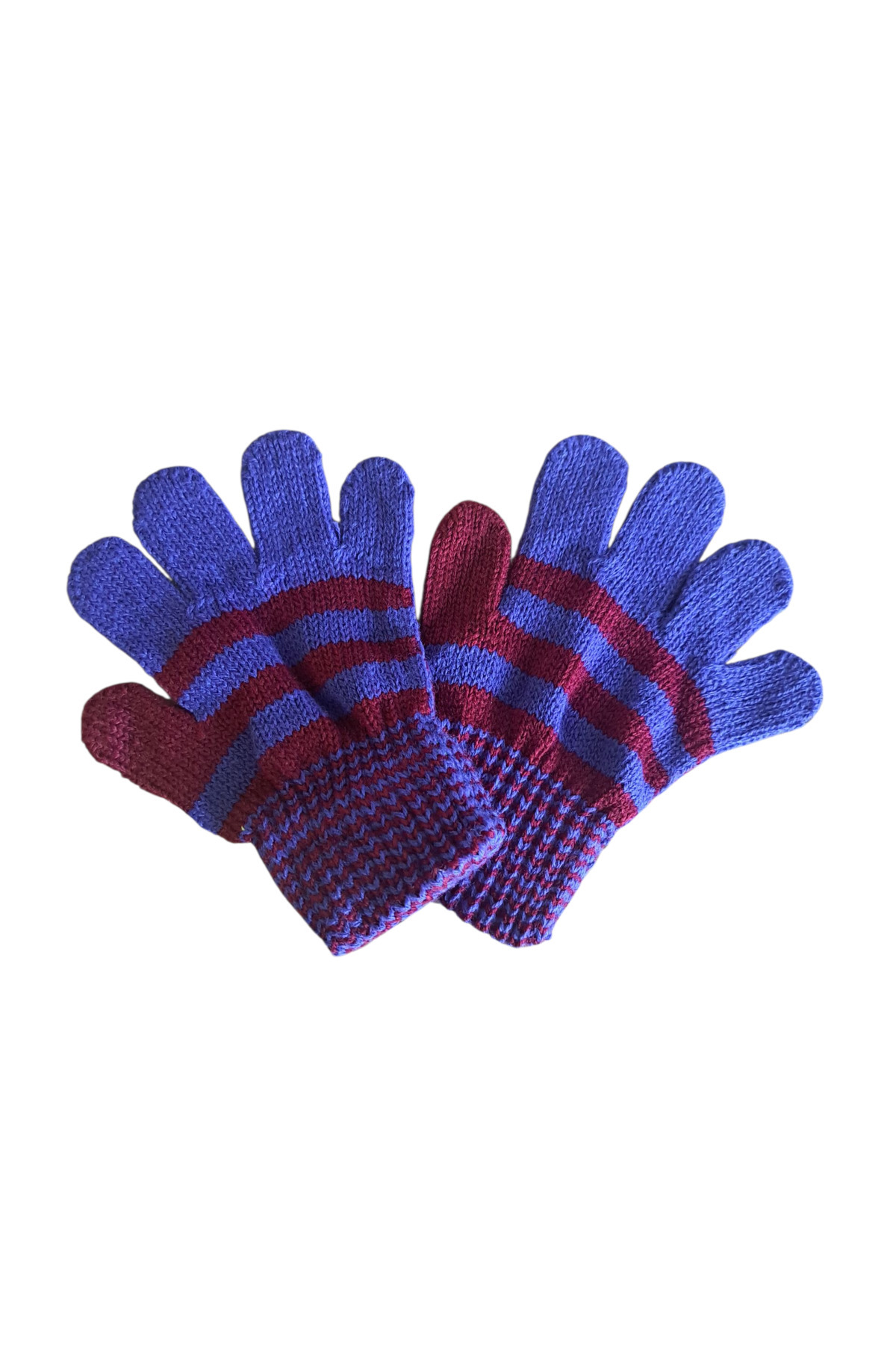 eleven market Çocuk Eldiveni Bordo Mavi Bebe Eldiven 1-4 Yaş fotoğrafı 3 (önizleme)