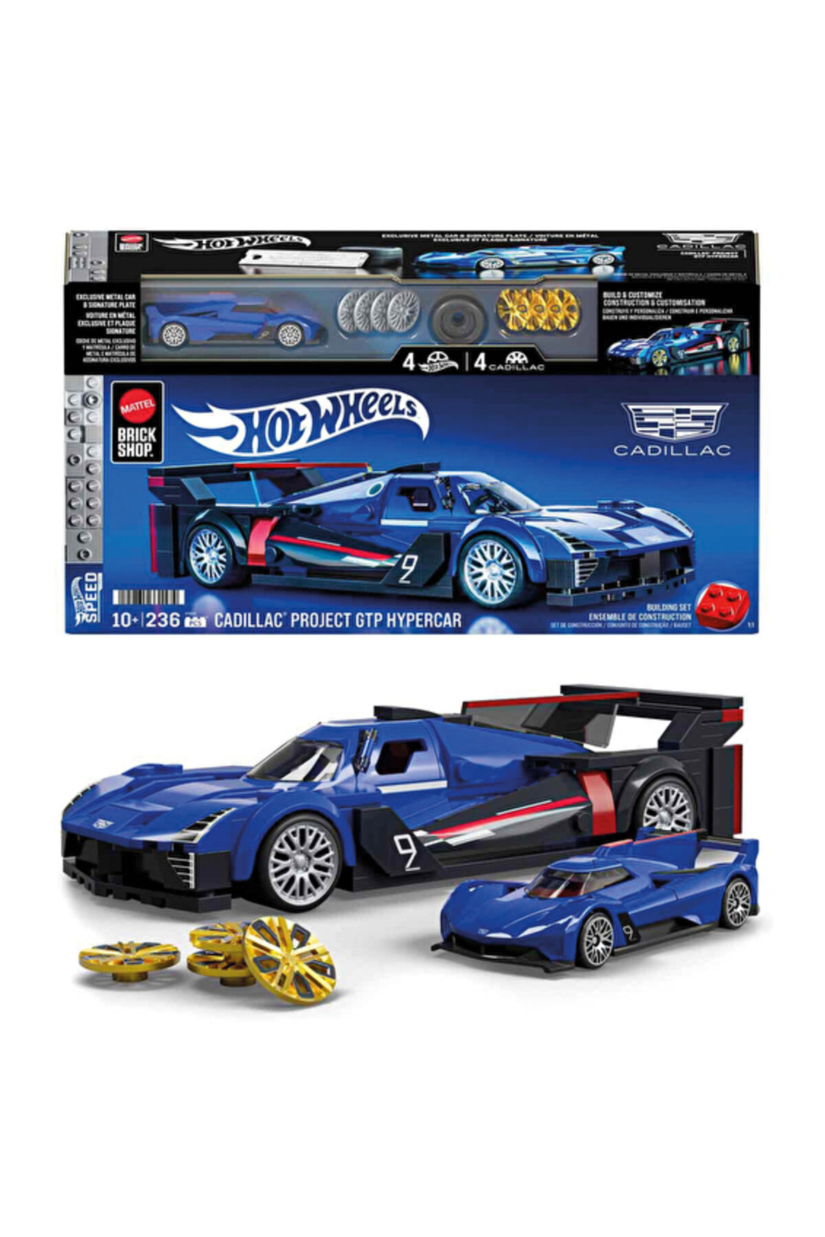 HOT WHEELS 3 ADET Mattel Brick Shop Speed Serisi Cadillac Project GTP Hypercar