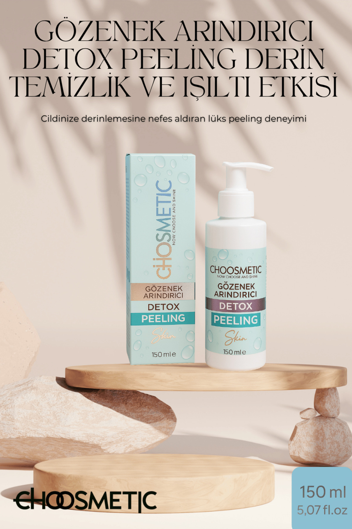 aktürk osmanli sabuni Choosmetic Gözenek Arındırıcı Detox Peeling 150 ml | Derin Temizlik & Pürüzsüz Cilt