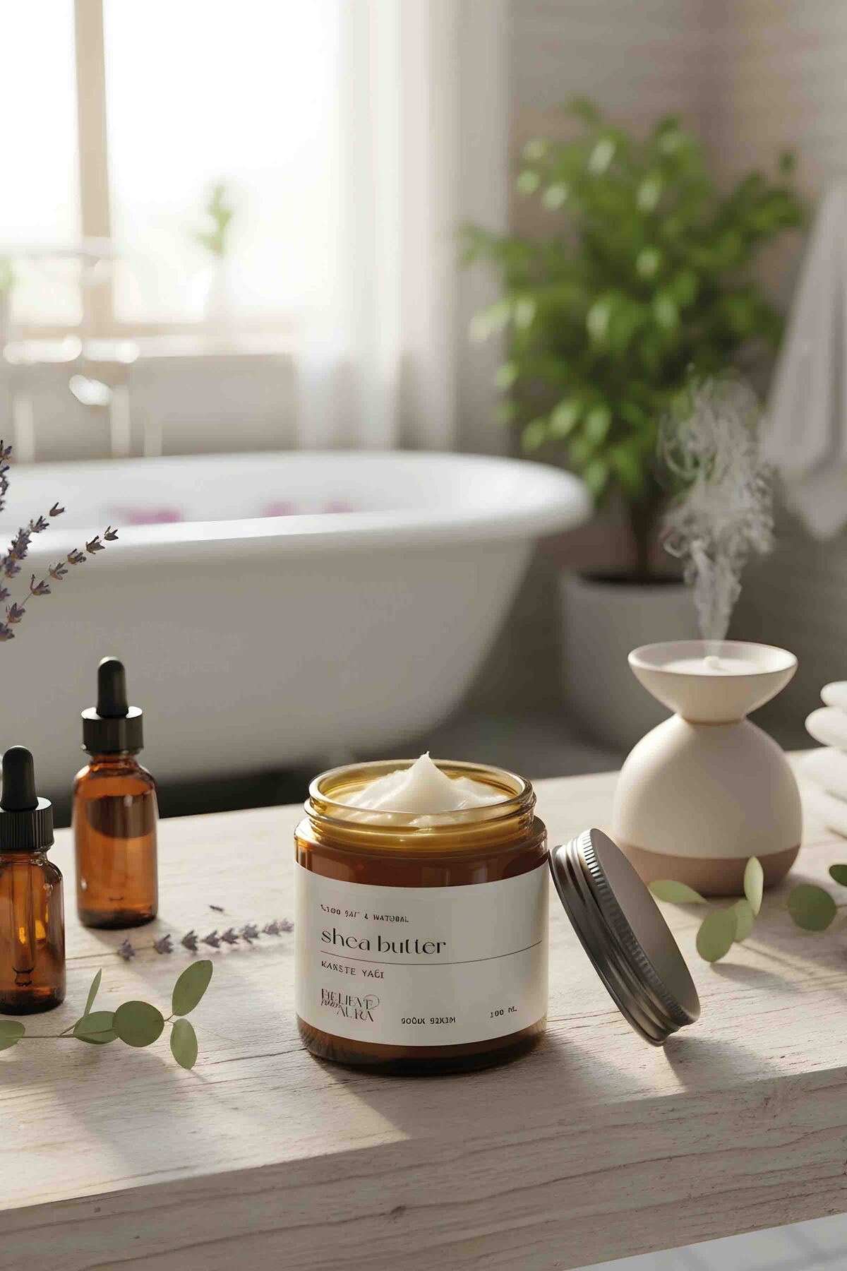Shea Yağı - %100 Saf ve Doğal Soğuk Sıkım Vegan Shea Yağı (Karite Yağı) - Shea Butter - 100 ml — ATYSHE — تصویر 3 از 6