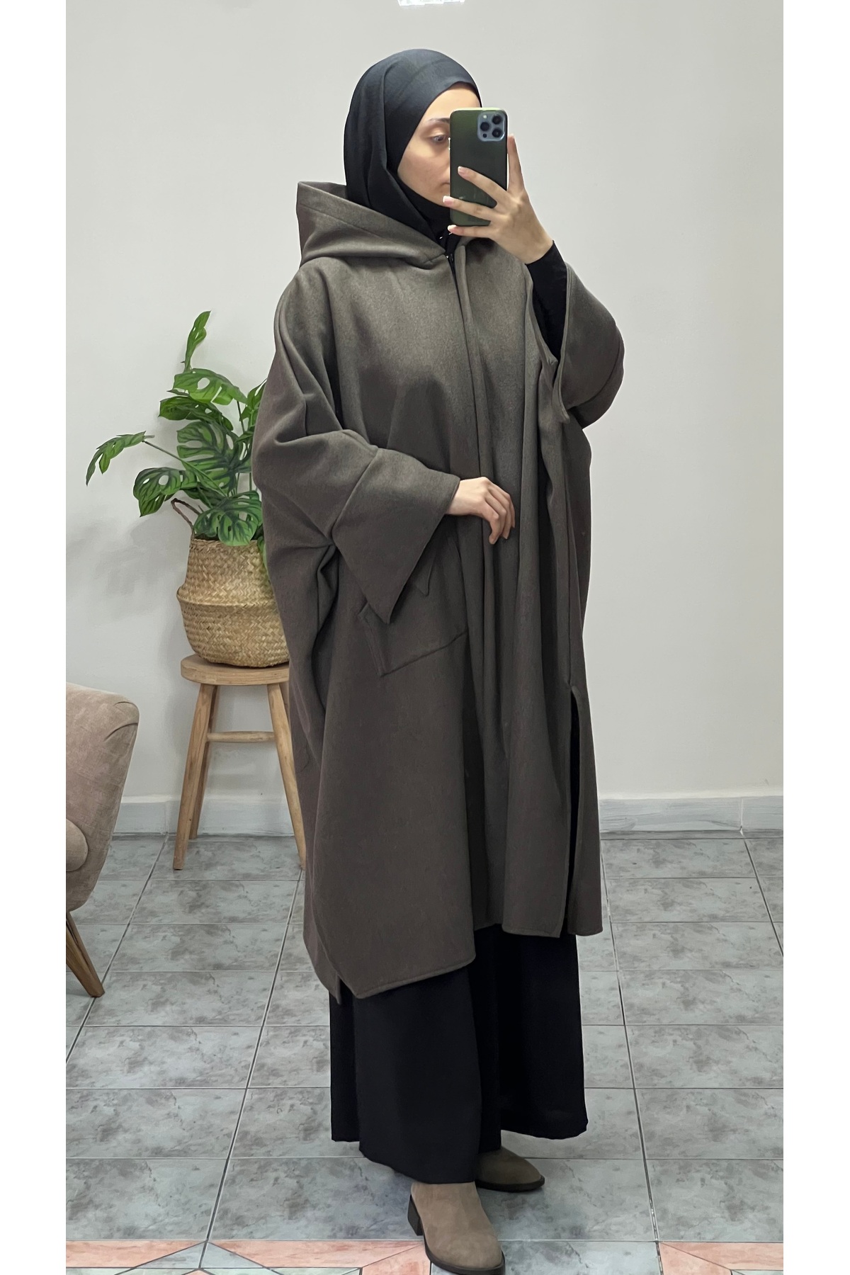 Lady Hilye Meryem Kaşe Panço /Sabit kapişon - Fiyatı, Yorumları