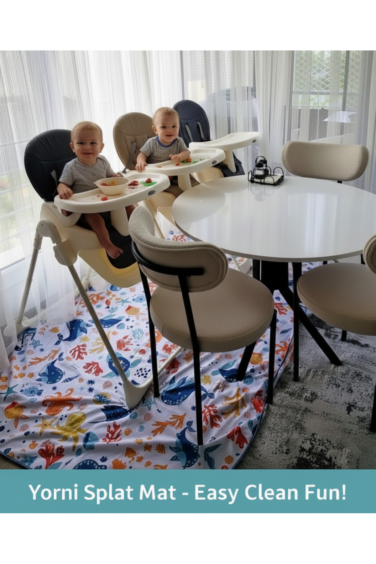 yorni 145x100cm Şişme Havuz, Oyun Halısı, Aktivite ve Bahçe için %100 Sıvı Geçirmez Çok Amaçlı Örtü fotoğrafı 5 (önizleme)