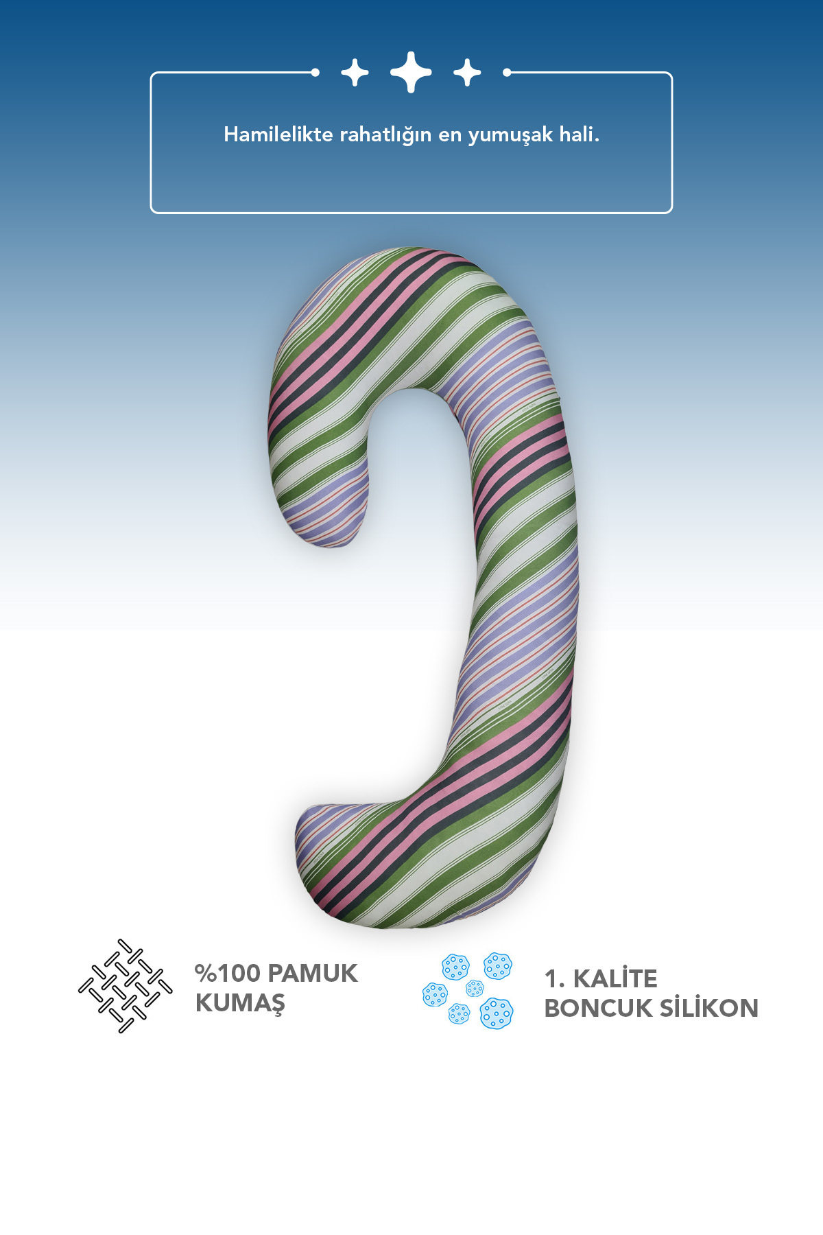 PUFYMAX Hamile yastığı,sarılma yastığı,aktivite yastığı,emzirme yastığı,pamuk kumaş fermuarlı yıkanır(yeşil) fotoğrafı 3 (önizleme)